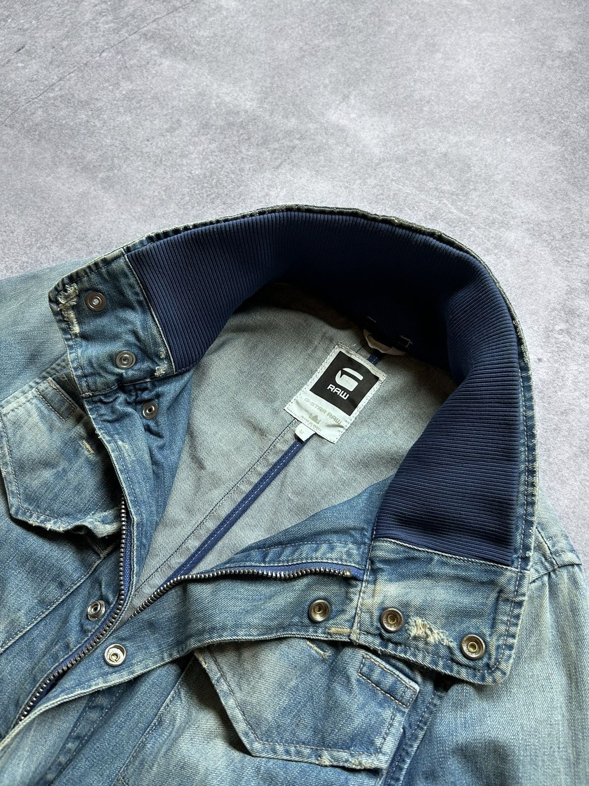 G-Star G Star Raw Denim Biker cargo jacket mens Size US M / EU 48-50 / 2 - 4 Thumbnail