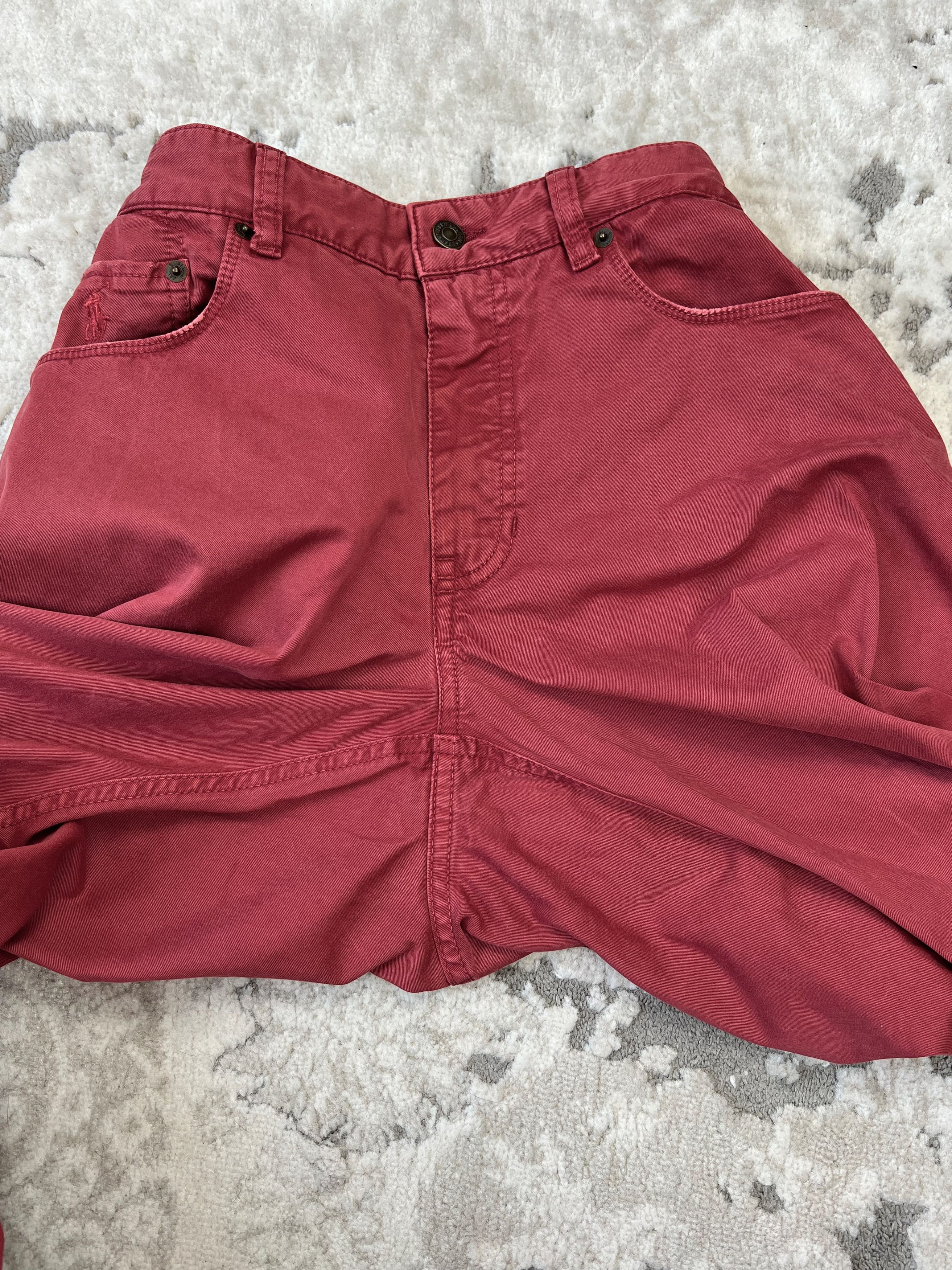 Polo Ralph Lauren × Ralph Lauren Polo Ralph Lauren Straight Burgundy Italian Fabrics Pants 34 Size US 34 / EU 50 - 6 Thumbnail