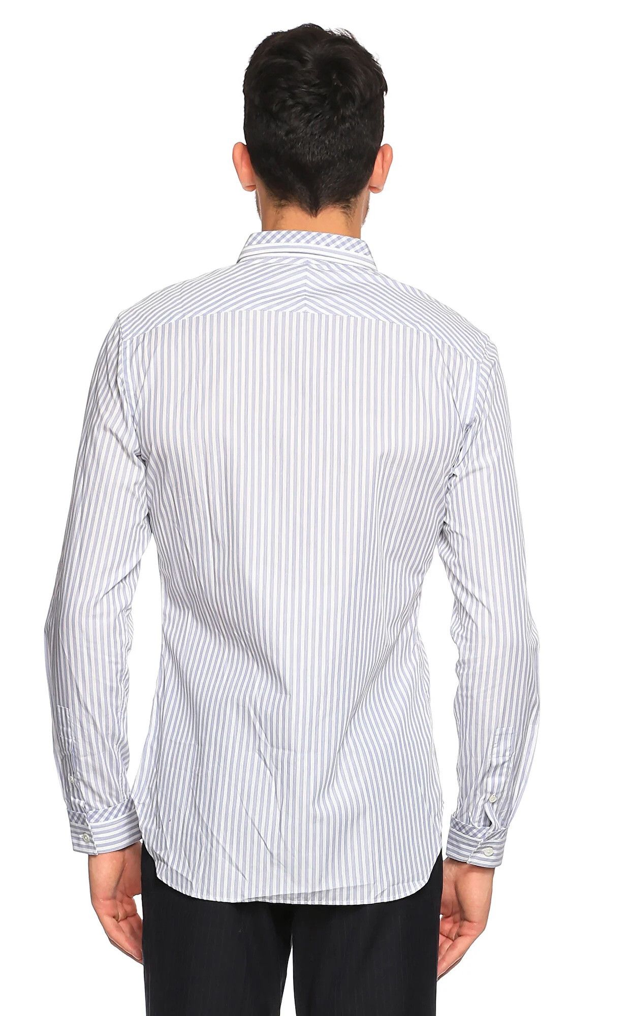Viktor & Rolf VIKTOR & ROLF Monsieur slim fit white blue striped shirt Size US L / EU 52-54 / 3 - 3 Thumbnail