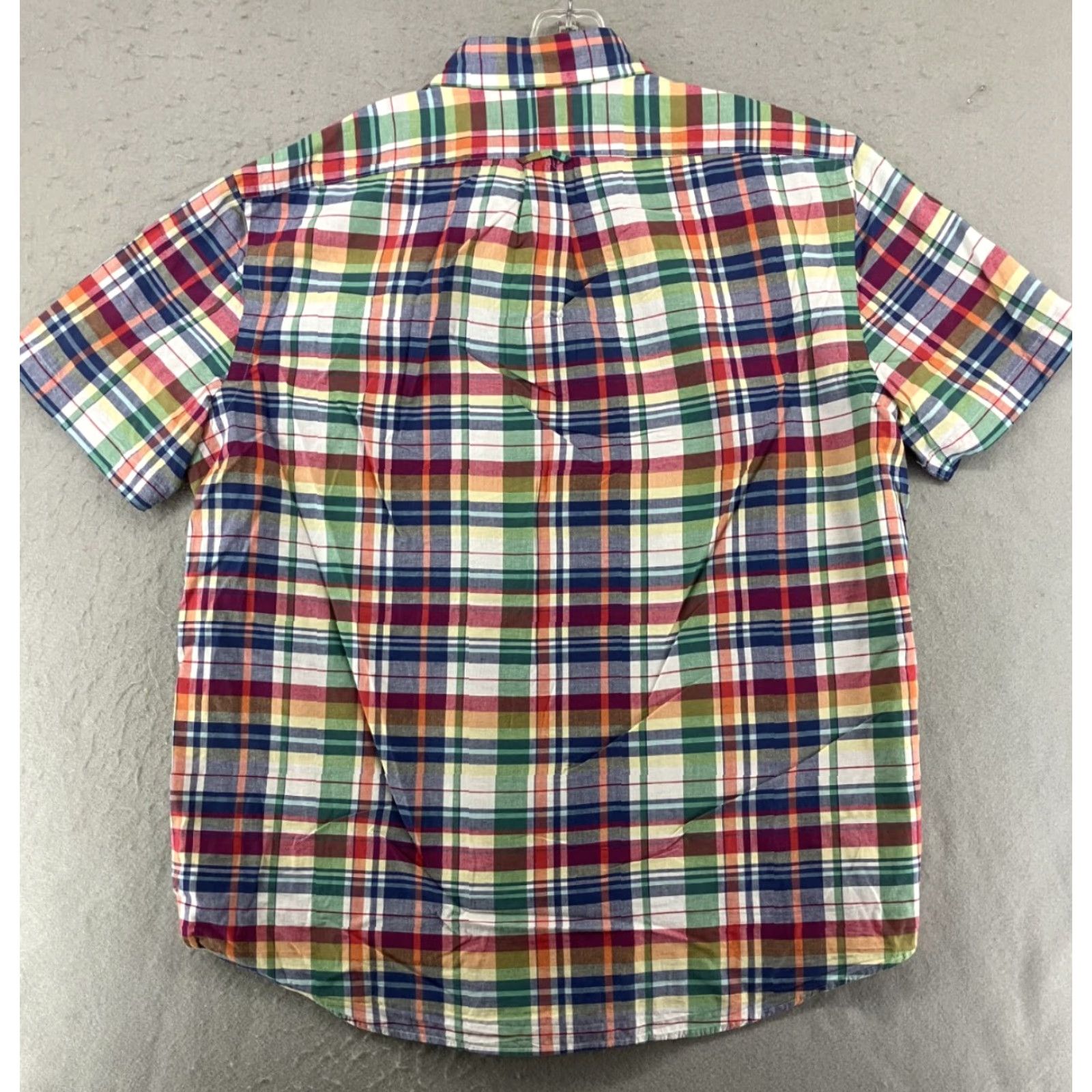 Ralph Lauren Ralph Lauren Mens Short Sleeve Plaid Button-Up Shirt Multi Color 2000s Classic Casual Regular Fit Size US 33 - 7 Thumbnail