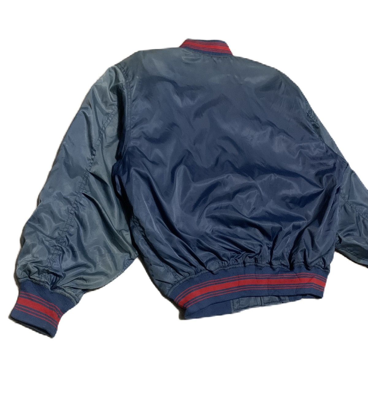 Converse Vintage 90s Trashed Converse Bomber Jacket Sun Faded Size US L / EU 52-54 / 3 - 5 Thumbnail