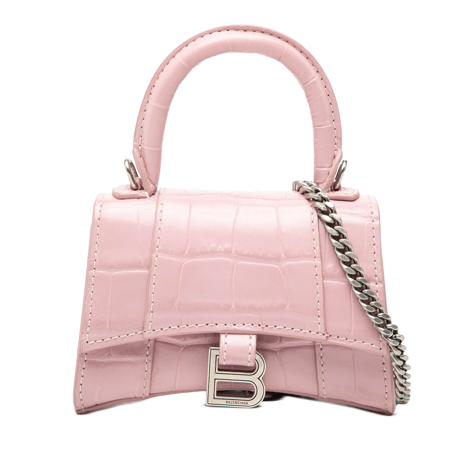 Balenciaga Balenciaga Nano Croc Embossed Hourglass Top Handle Bag Size ONE SIZE - 1 Thumbnail