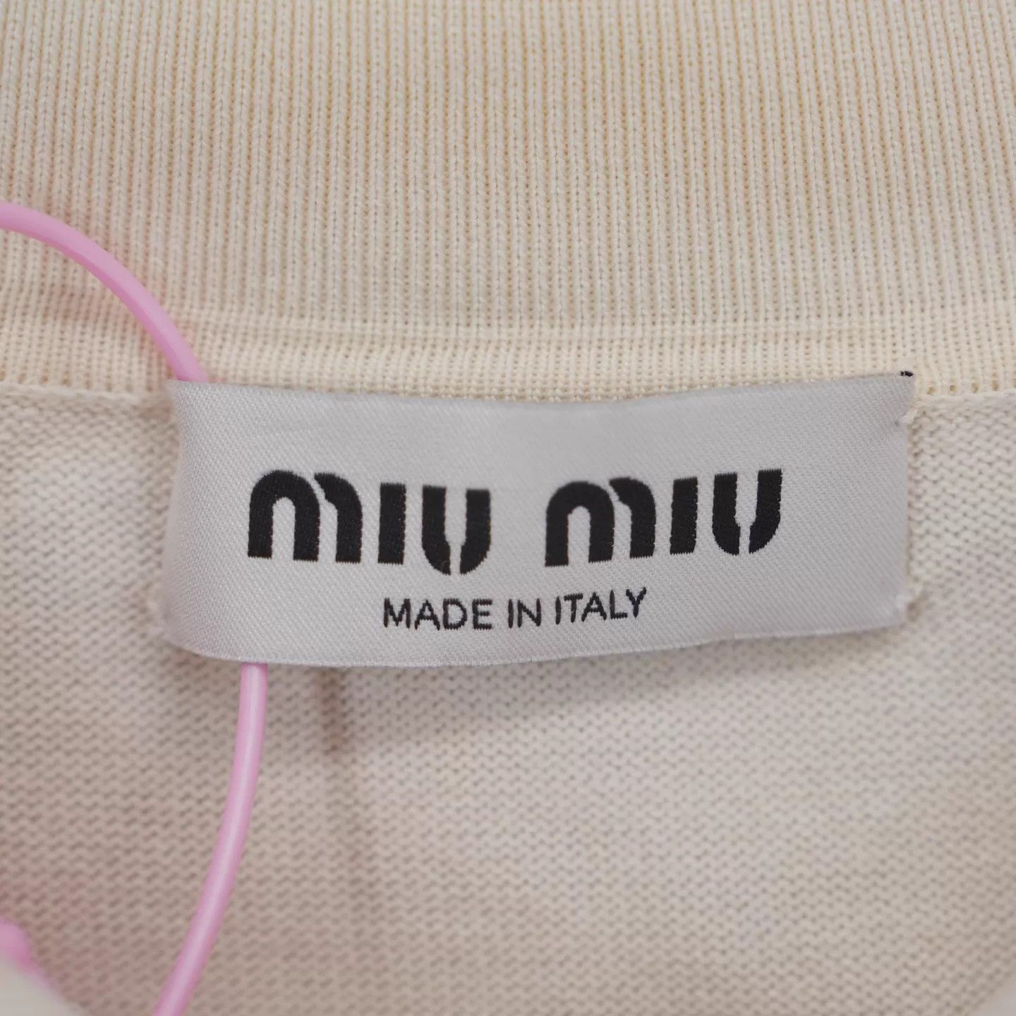 Miu Miu MIU MIU SS23 Women's Short-Sleeve Polo 40 Logo Stripe Trim Size S / US 4 / IT 40 - 4 Thumbnail