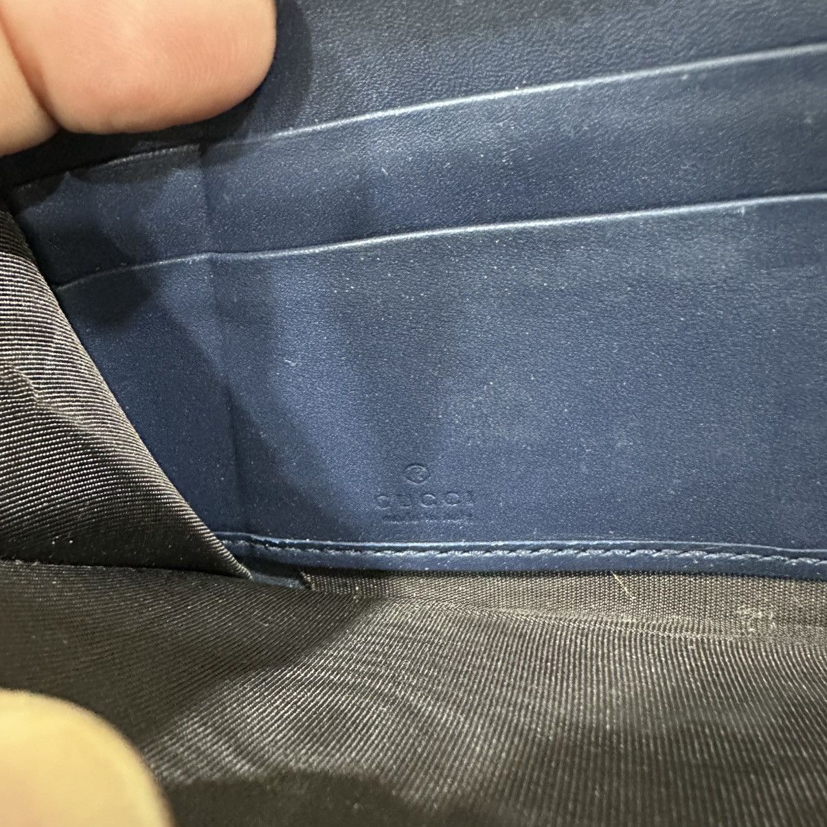 Gucci ‼️YES‼️AUTHENTIC GUCCI GG ROUND ZIPPER WALLET BLUE DENIM Size ONE SIZE - 13 Thumbnail