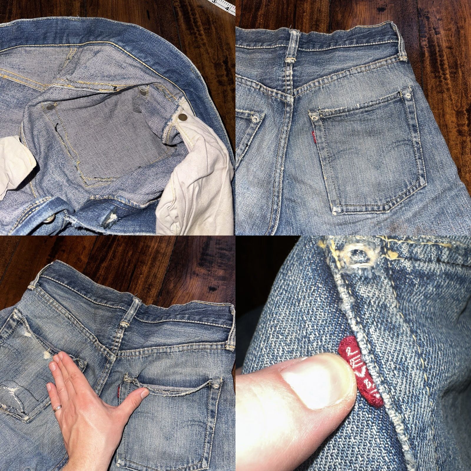 Levi's VINTAGE Levi's 501 XX Big E True VTG 1940s Denim Jeans 25x26 Redline Selvedge Blue 5-Pocket Button Levi's Mens Jeans 60s Theme Vintage Shop Styles Size US 26 / EU 42 - 9 Thumbnail