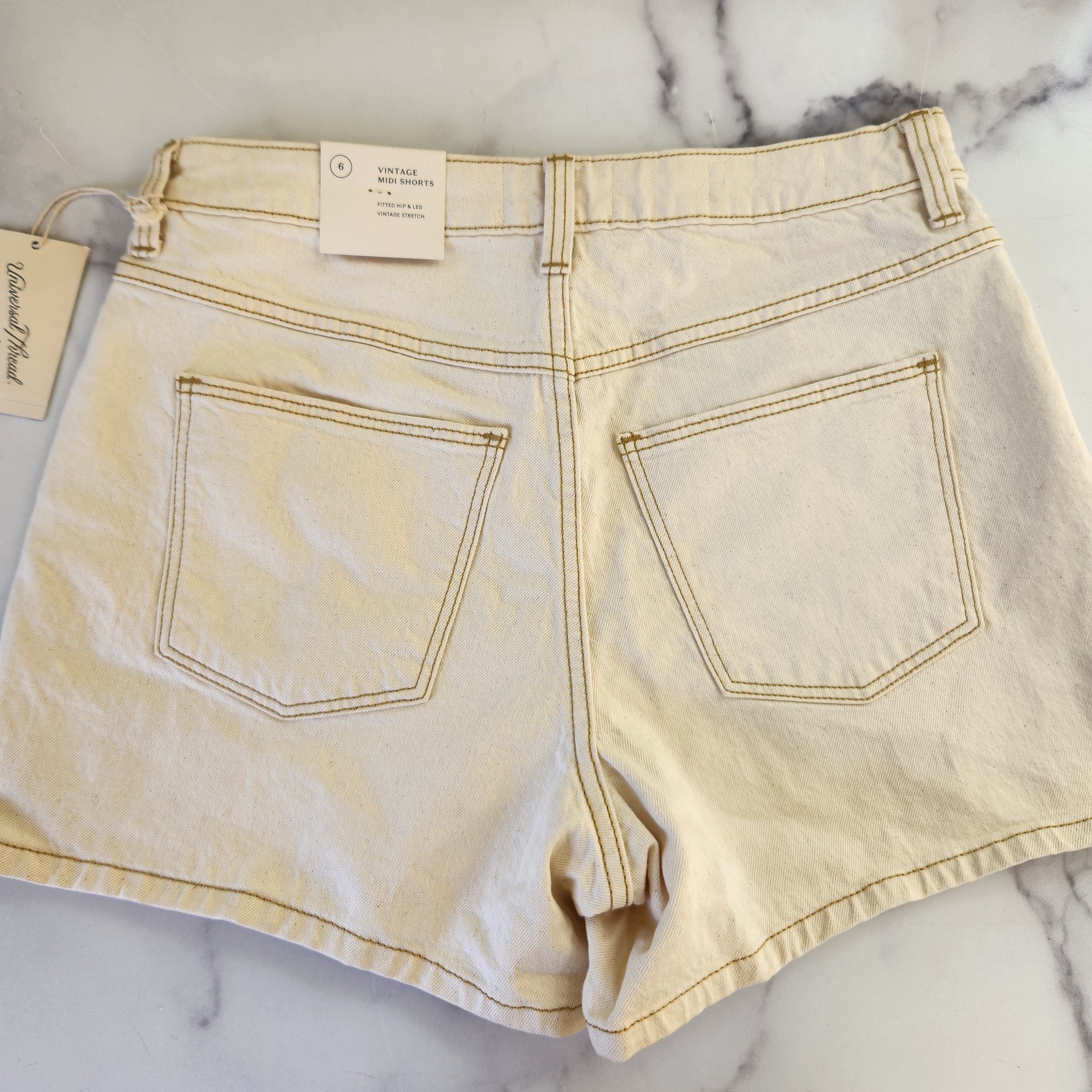 Other Universal thread jean 80s vintage style shorts burnt cream Size 31" - 2 Thumbnail