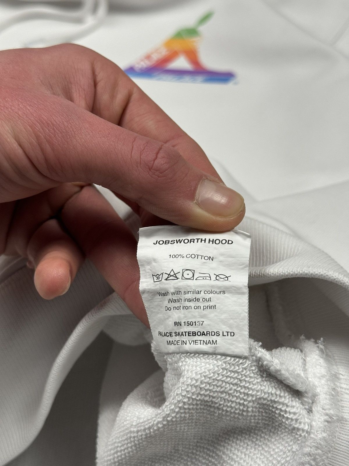 Palace Palace Jobsworth White Hoodie Big Logo Size L Size US L / EU 52-54 / 3 - 15 Thumbnail