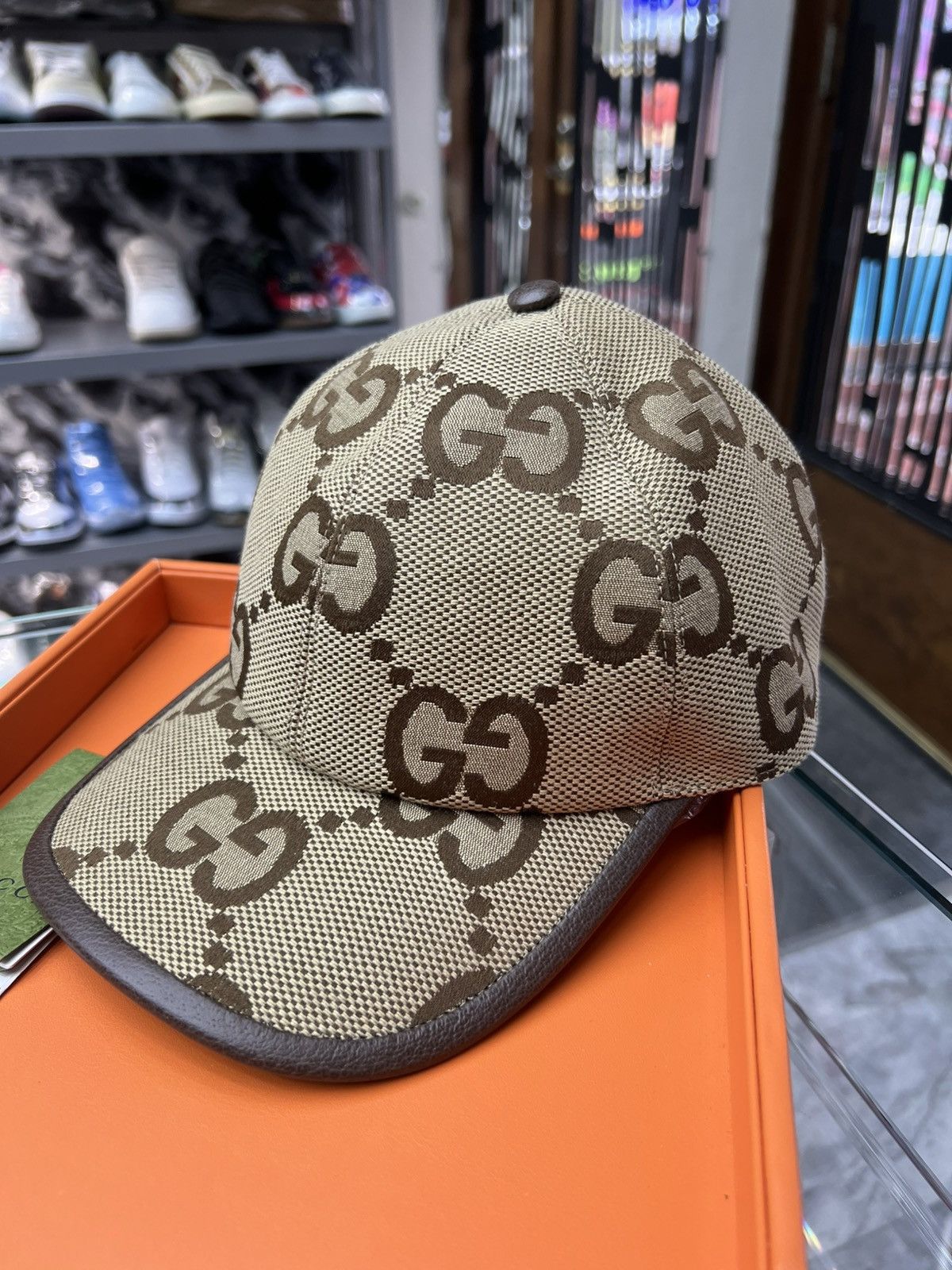 Gucci Gucci Jumbo GG Monogram Baseball Hat Size ONE SIZE - 1 Thumbnail