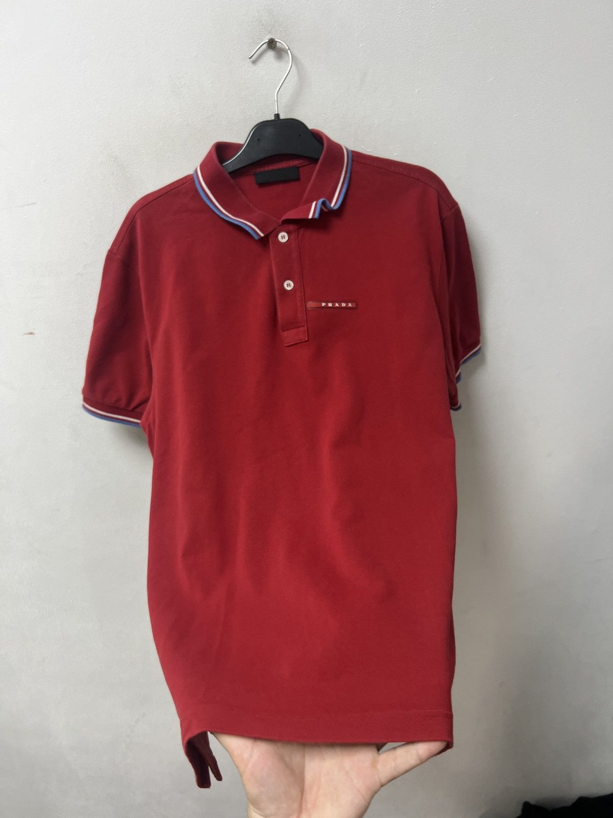 Prada Vintage Prada Polo T-Shirt Red Tab Size US XL / EU 56 / 4 - 6 Thumbnail