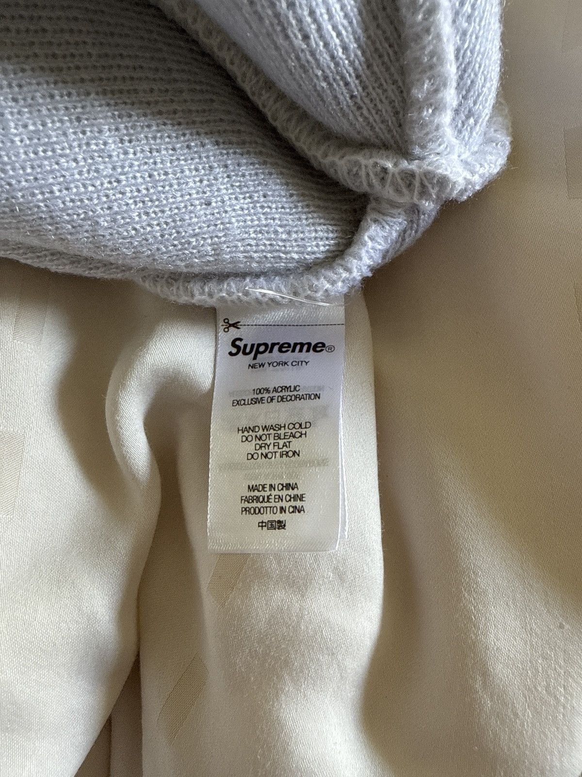 Supreme Supreme Grey Beanie with Black Text Size ONE SIZE - 3 Thumbnail