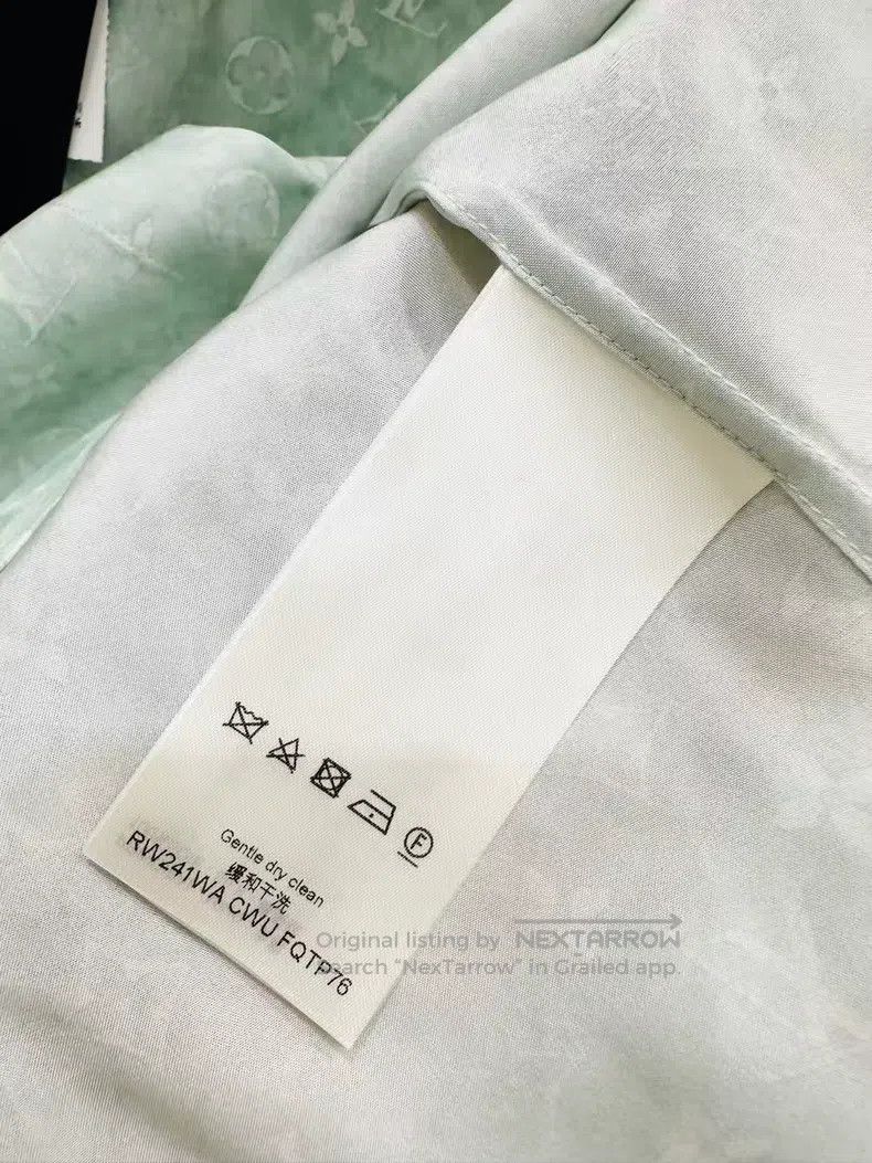 Louis Vuitton Louis Vuitton Mulberry silk full logo shirt Size XXS / US 00 / IT 34 - 5 Thumbnail