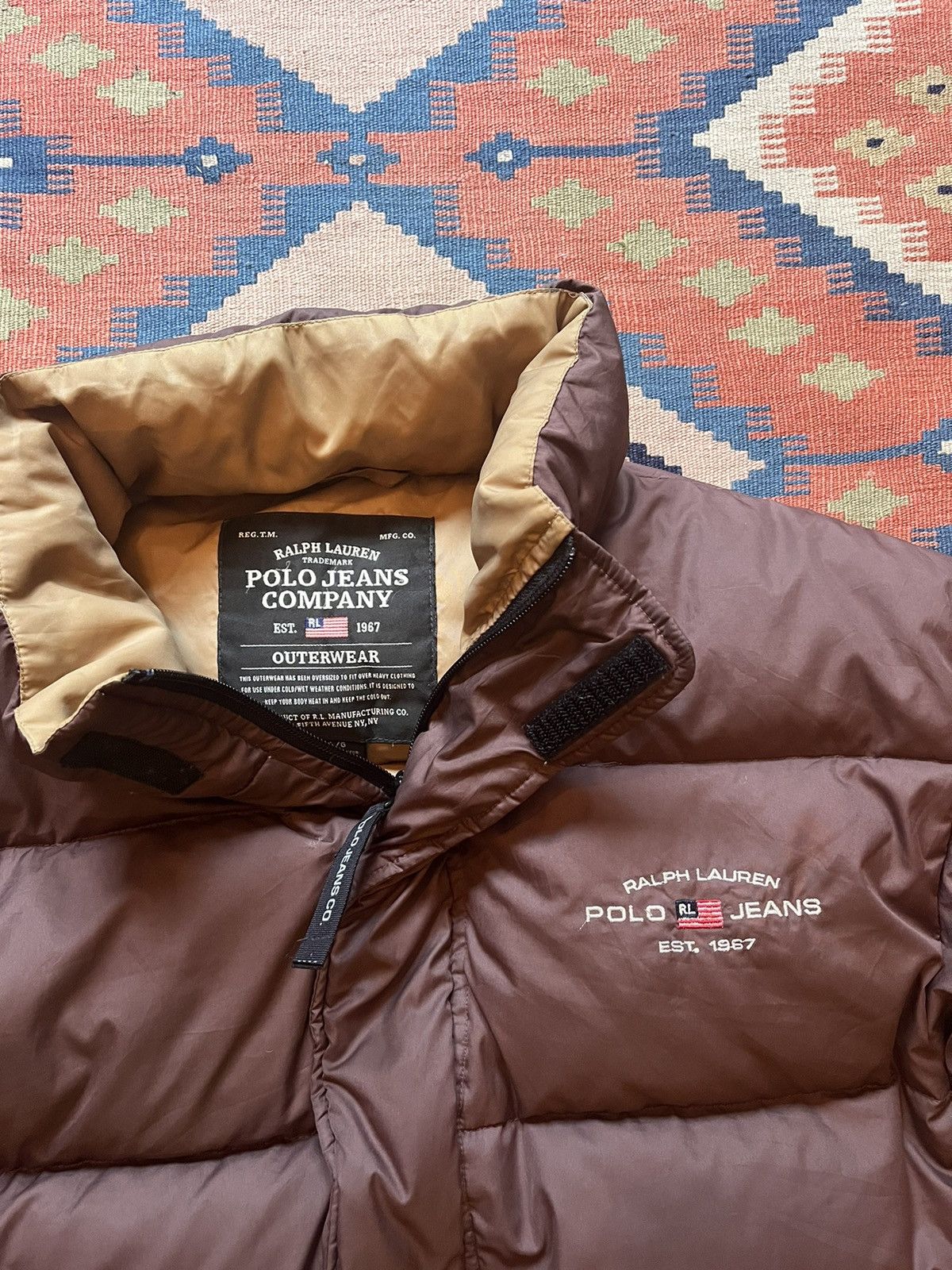 Polo Ralph Lauren Vintage Polo Ralph Lauren down puffer jacket brown Size US L / EU 52-54 / 3 - 3 Thumbnail