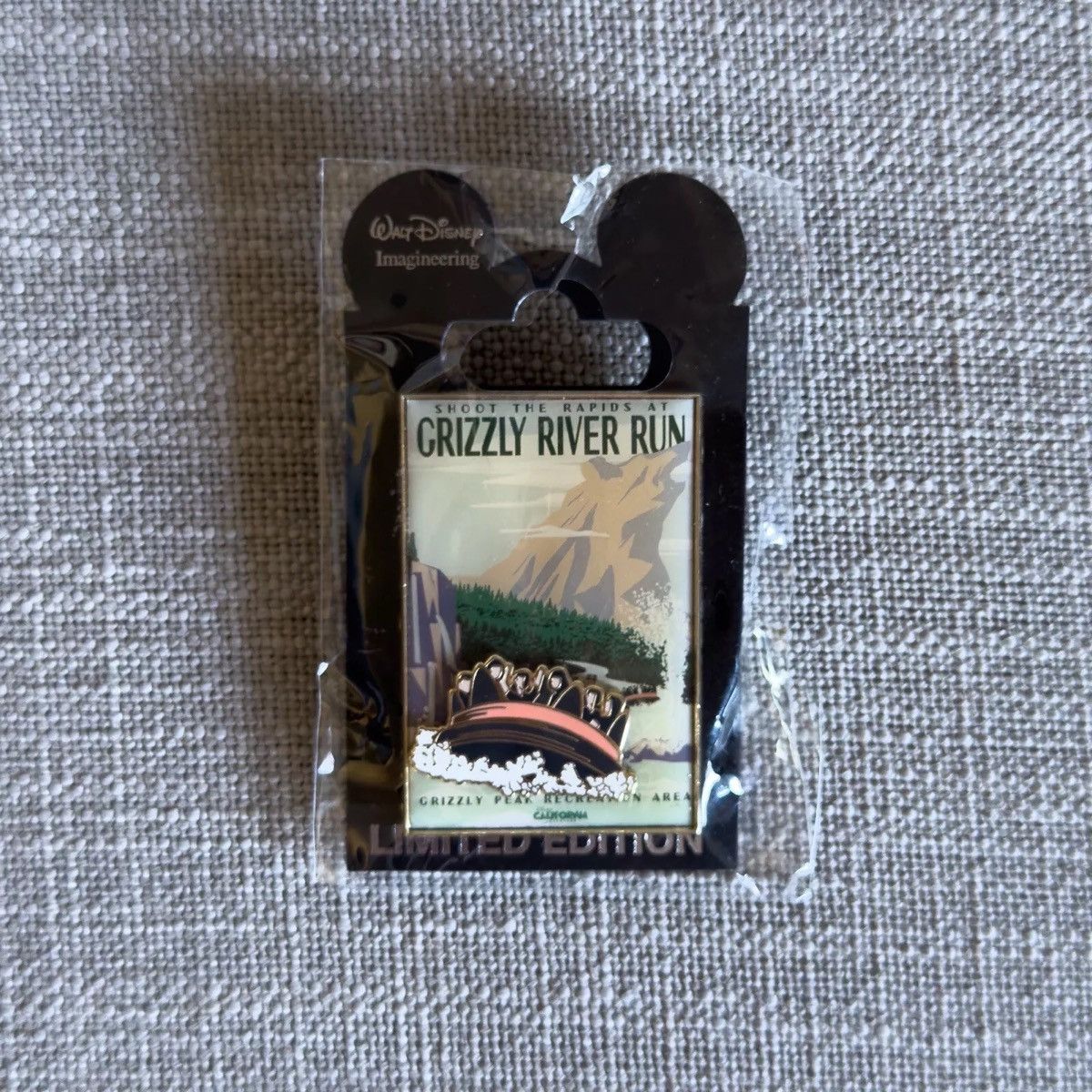 Disney WDI Disneyland Attraction Poster Grizzly River Run 3D Pin LE Size ONE SIZE - 3 Thumbnail