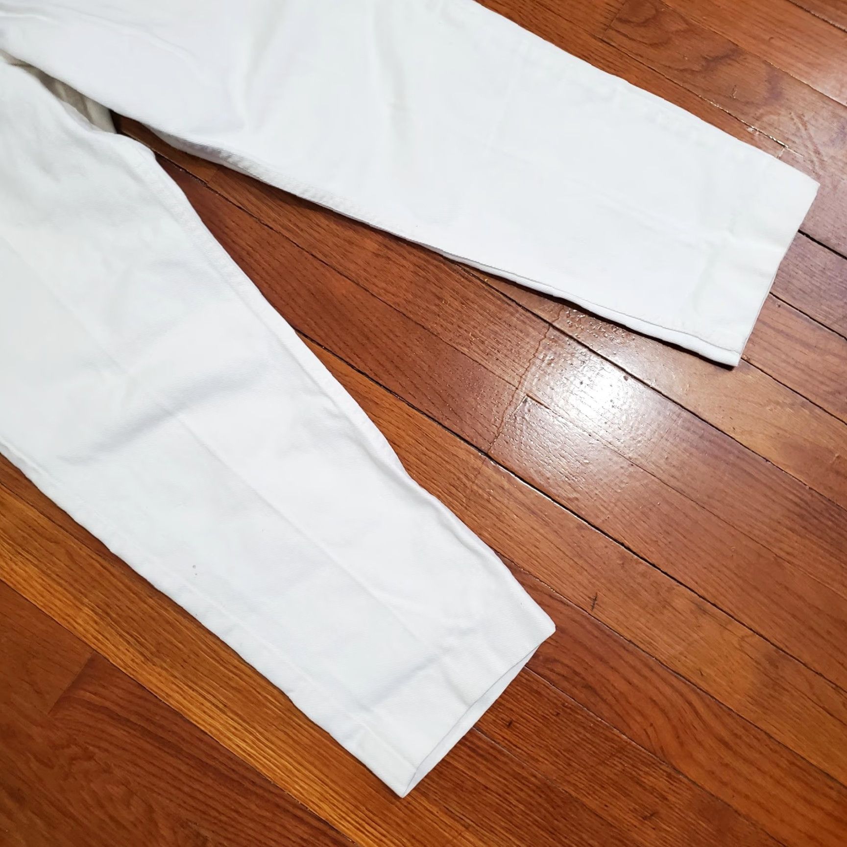 Calvin Klein VINTAGE Calvin Klein Jeans Womens 12 White High Rise Straight Jeans USA Made Size 34" / US 12 / IT 48 - 7 Thumbnail