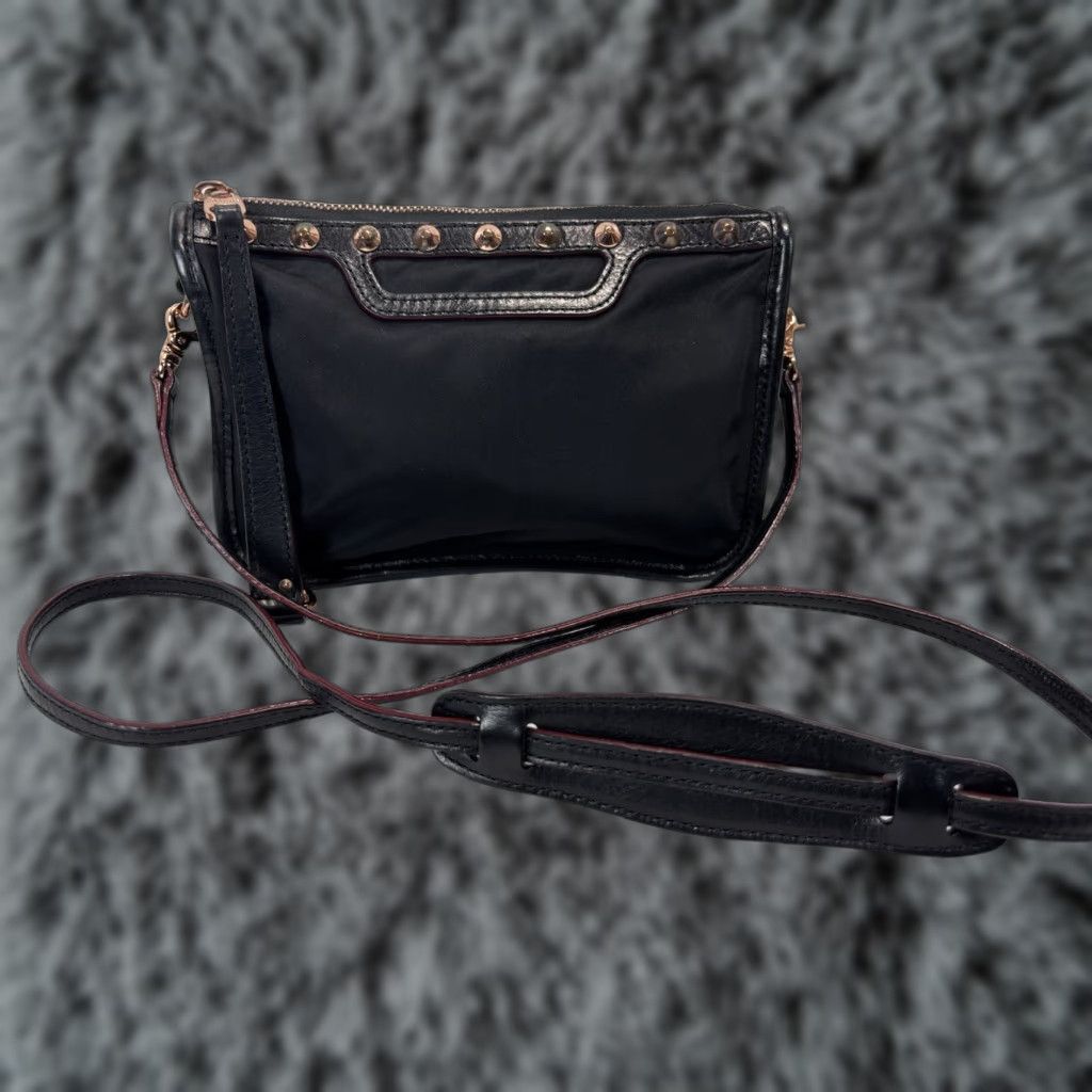 MZ Wallace VINTAGE MZ Wallace Mini Crossbody Bag Black Studded Nylon Women's Size ONE SIZE - 1 Thumbnail