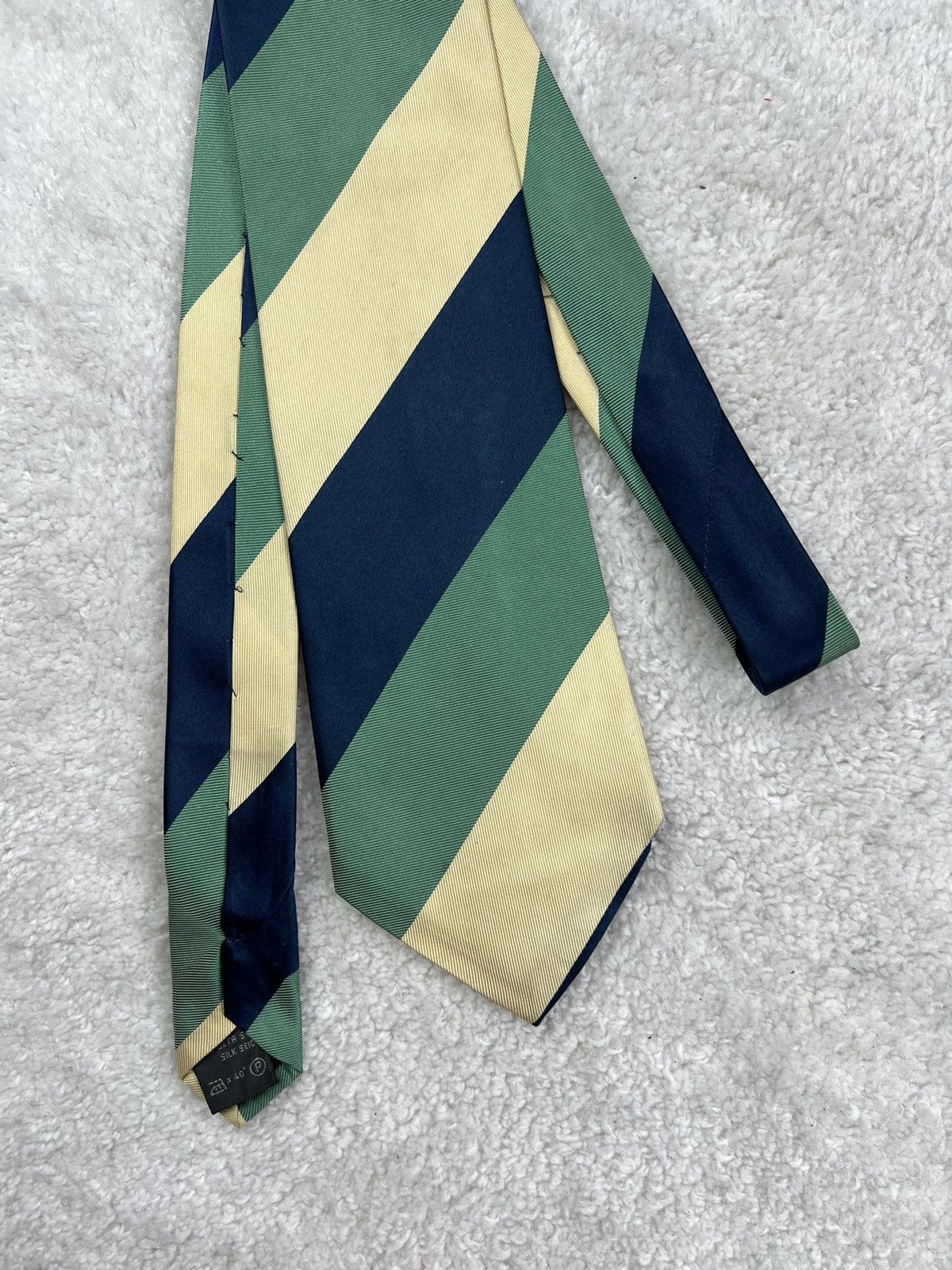 Ermenegildo Zegna Vintage Ermenegildo Zegna Silk Geometric Luxury Tie Size ONE SIZE - 3 Thumbnail