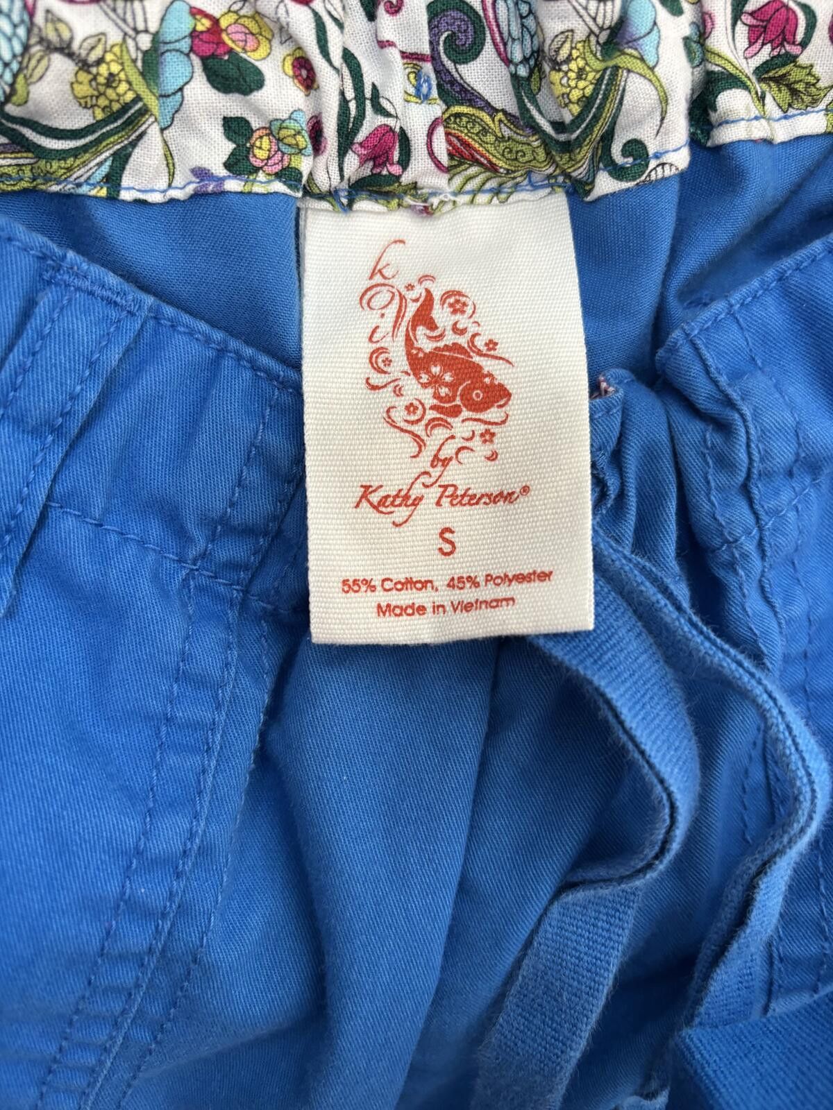 Other Landau Kathy Peterson Scrub Set Top Blue Floral S/M Med Size 30" / US 8 / IT 44 - 11 Thumbnail