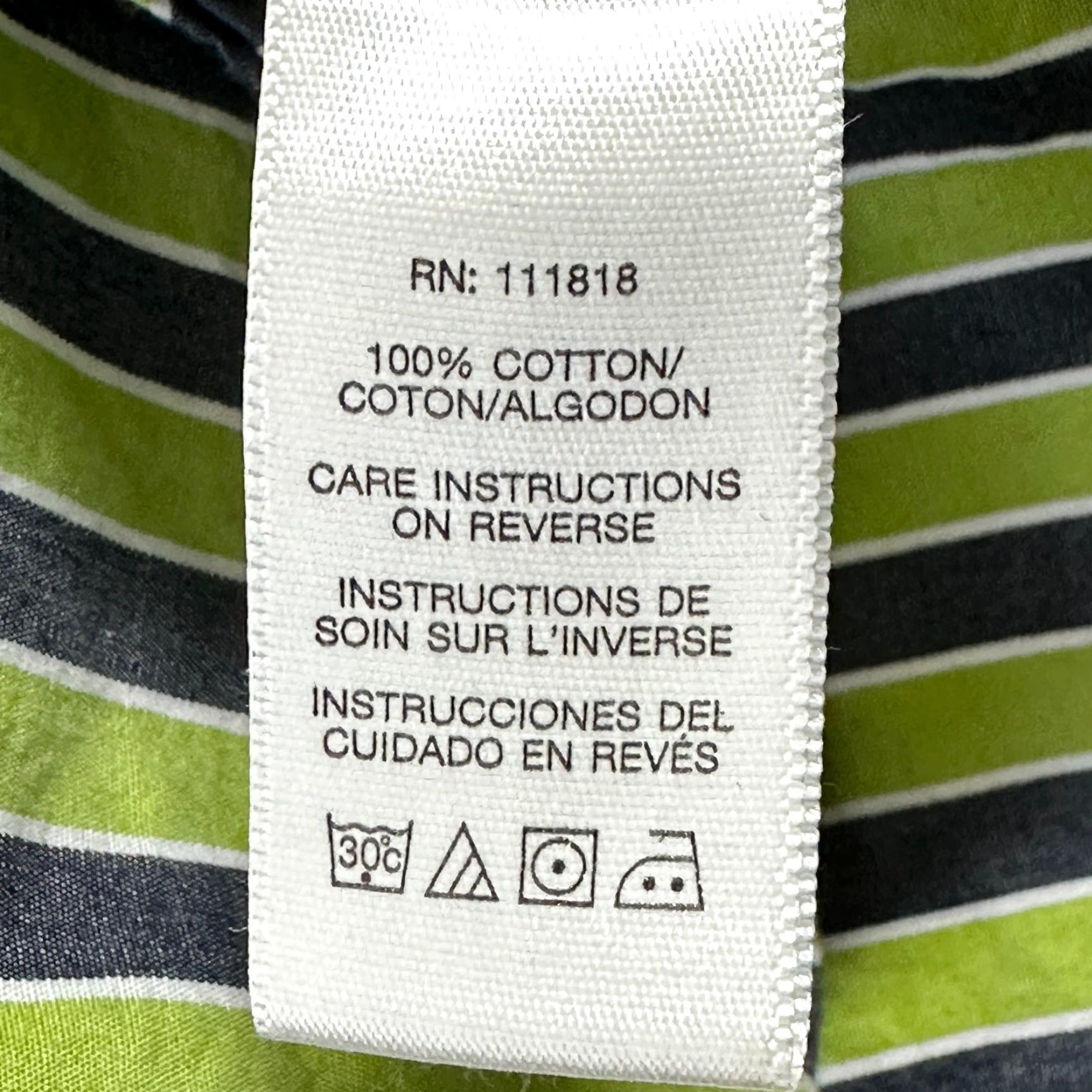 Michael Kors VINTAGE Michael Kors Button-Up Shirt 2XL Green Striped Cotton Long Sleeve Mens Retro 90s Y2K Casual Business Size US XXL / EU 58 / 5 - 8 Thumbnail