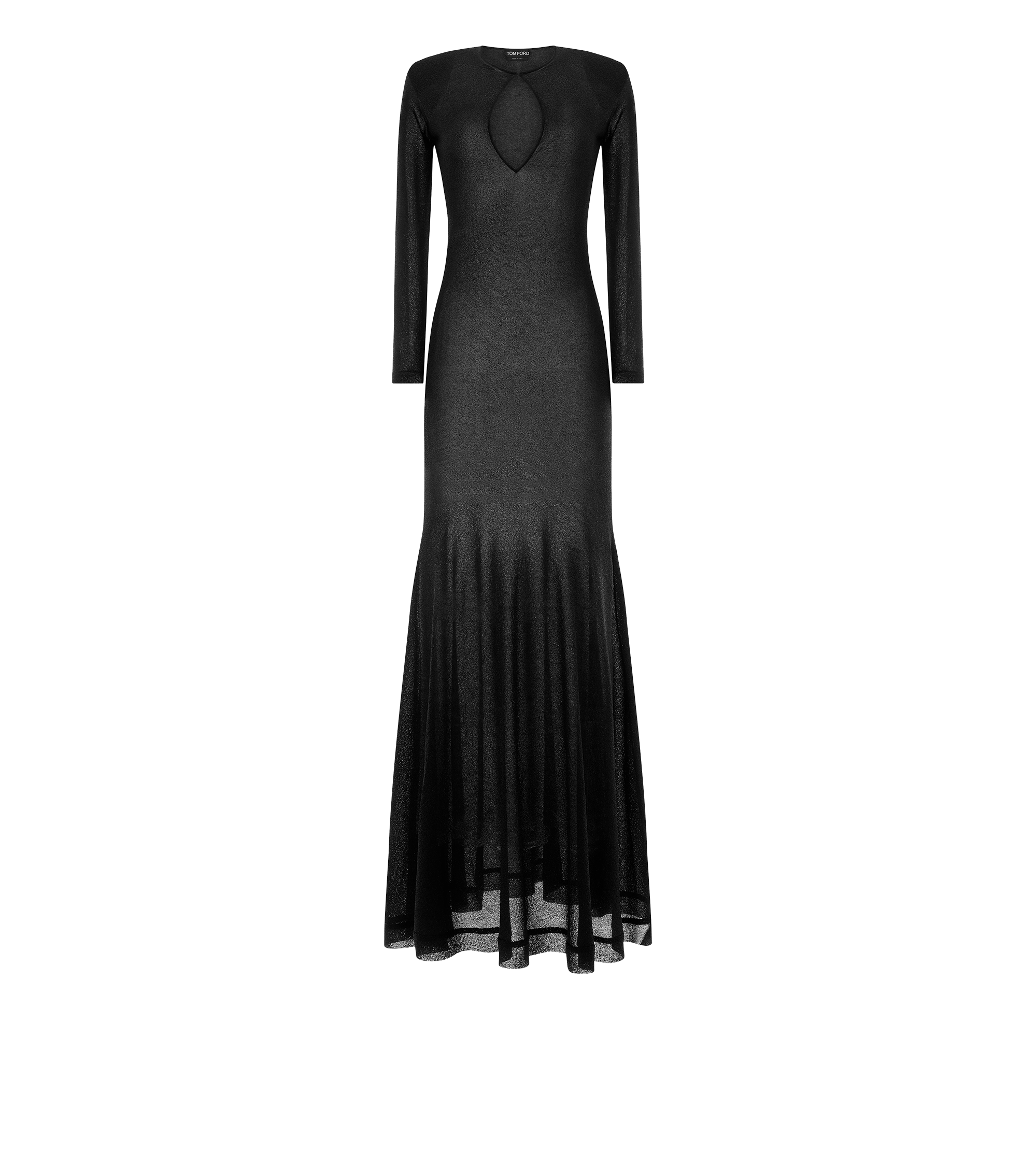 Tom Ford o1w1db10525 ACK411 Lurex Jersey Knit Maxi Dress in Black Size S / US 4 / IT 40 - 1 Thumbnail