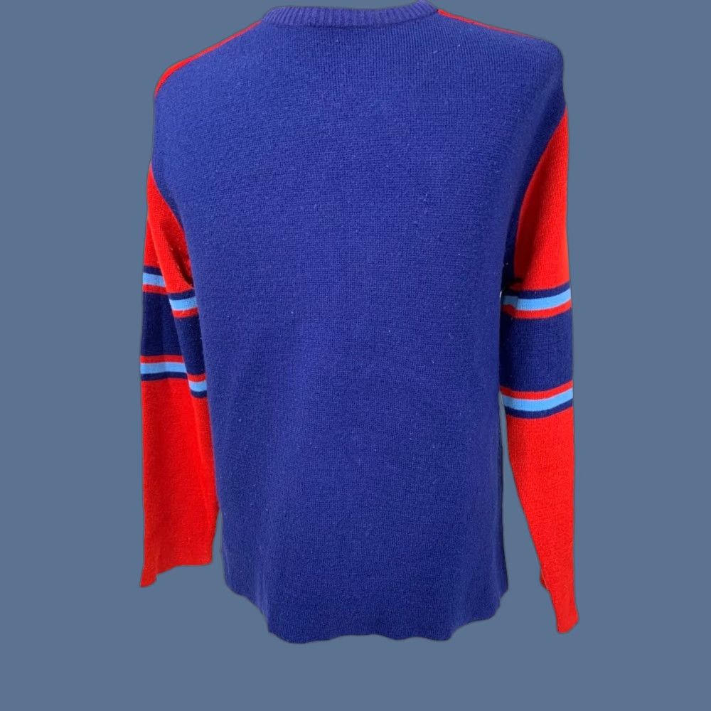 Vintage VINTAGE KP Sweater Mens Large Blue Red 1970s Pullover Crewneck Size L Size US L / EU 52-54 / 3 - 1 Thumbnail