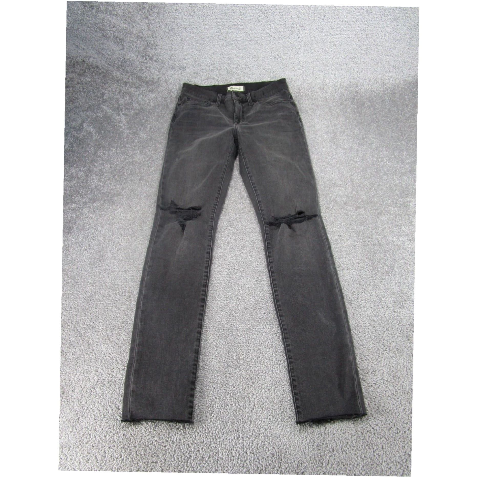 Madewell Madewell Womens Gray Mid Rise Skinny Jeans Tall 28 Denim Ripped Zip Fly Size 28" / US 6 / IT 42 - 1 Thumbnail