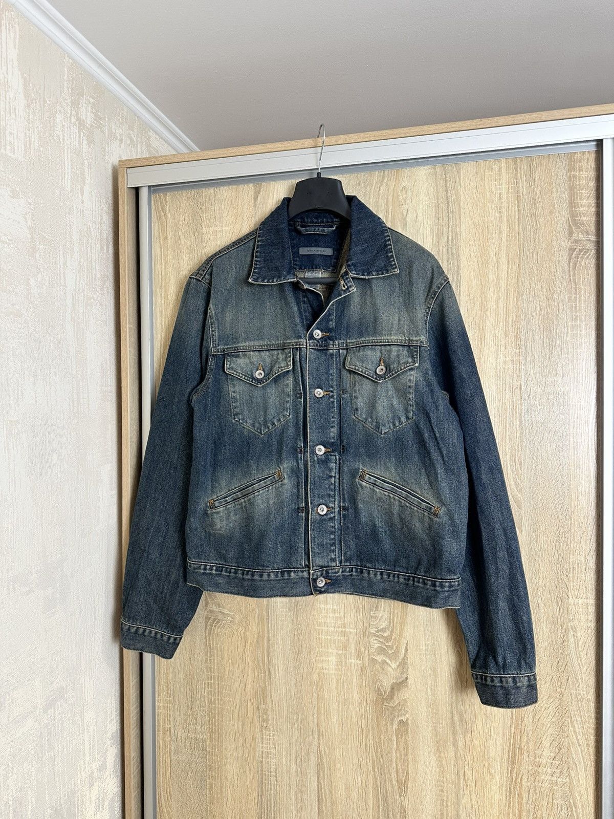 John Varvatos 🔥 John Varvatos Vintage Denim Jacket Collection Design Y2K Size US L / EU 52-54 / 3 - 3 Thumbnail