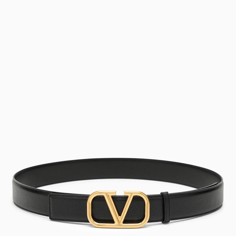 Valentino o1d2blof0724 Size : 85 / Leather Belts in Black & Gold Size 32 - 1 Thumbnail