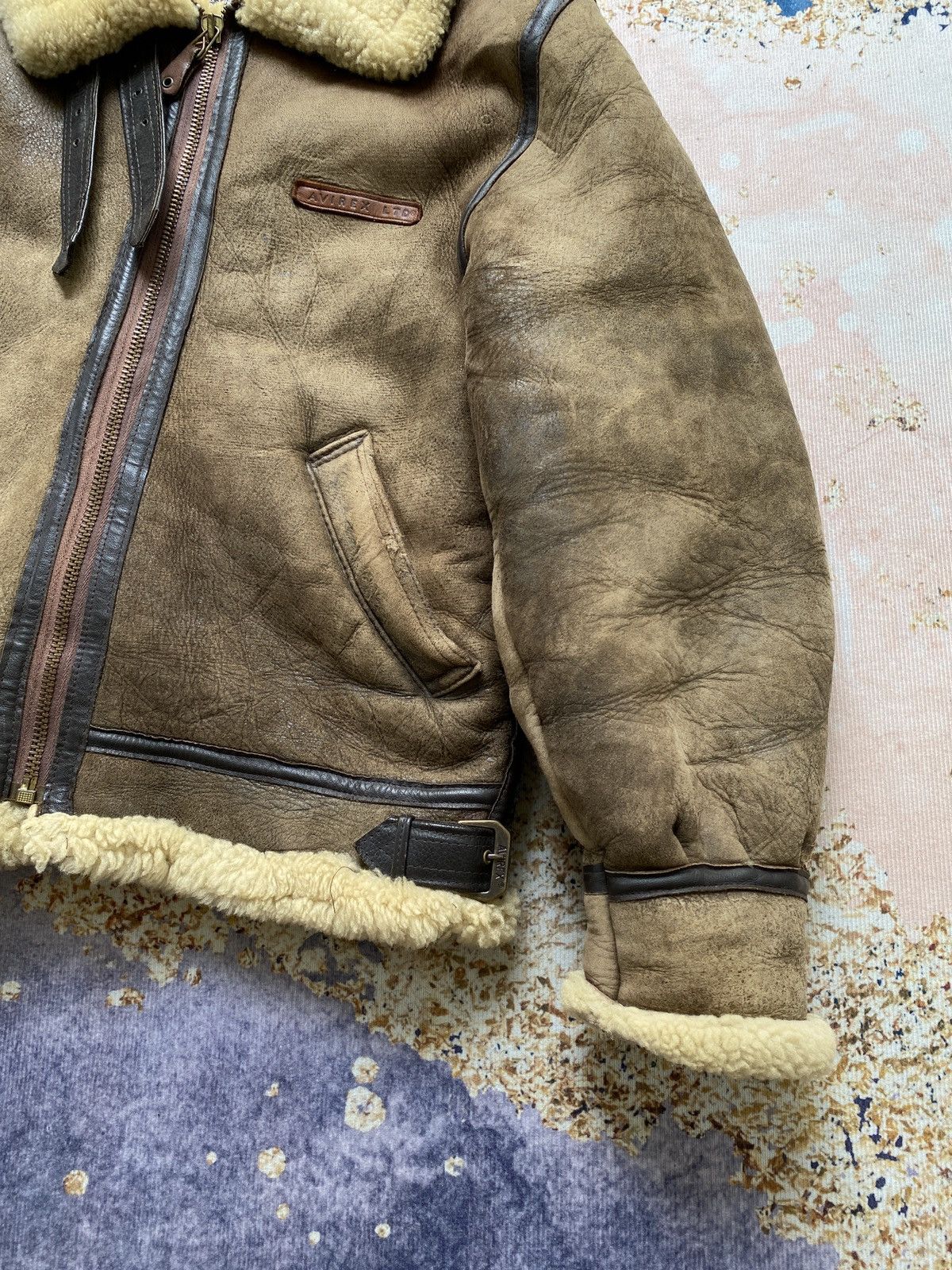 Avirex Vintage 80s Avirex B3 Sheepskin Us Army Air Force Jacket Size US L / EU 52-54 / 3 - 6 Thumbnail