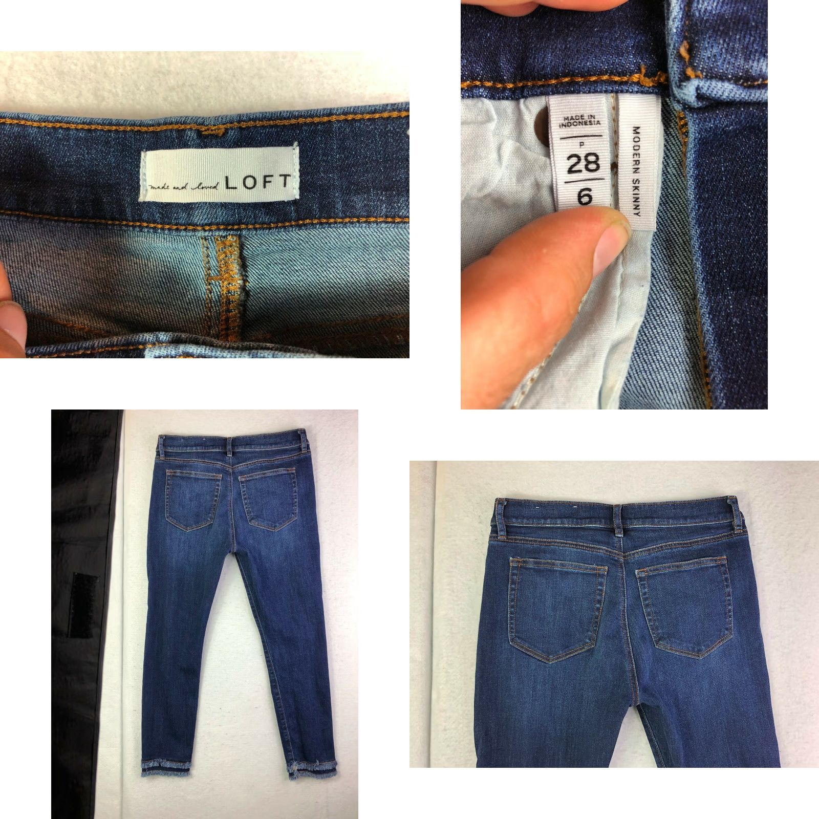 Loft LOFT Jeans Skinny Juniors Size 6 28P 28x23 Measured Blue Denim Size 28" / US 6 / IT 42 - 8 Thumbnail