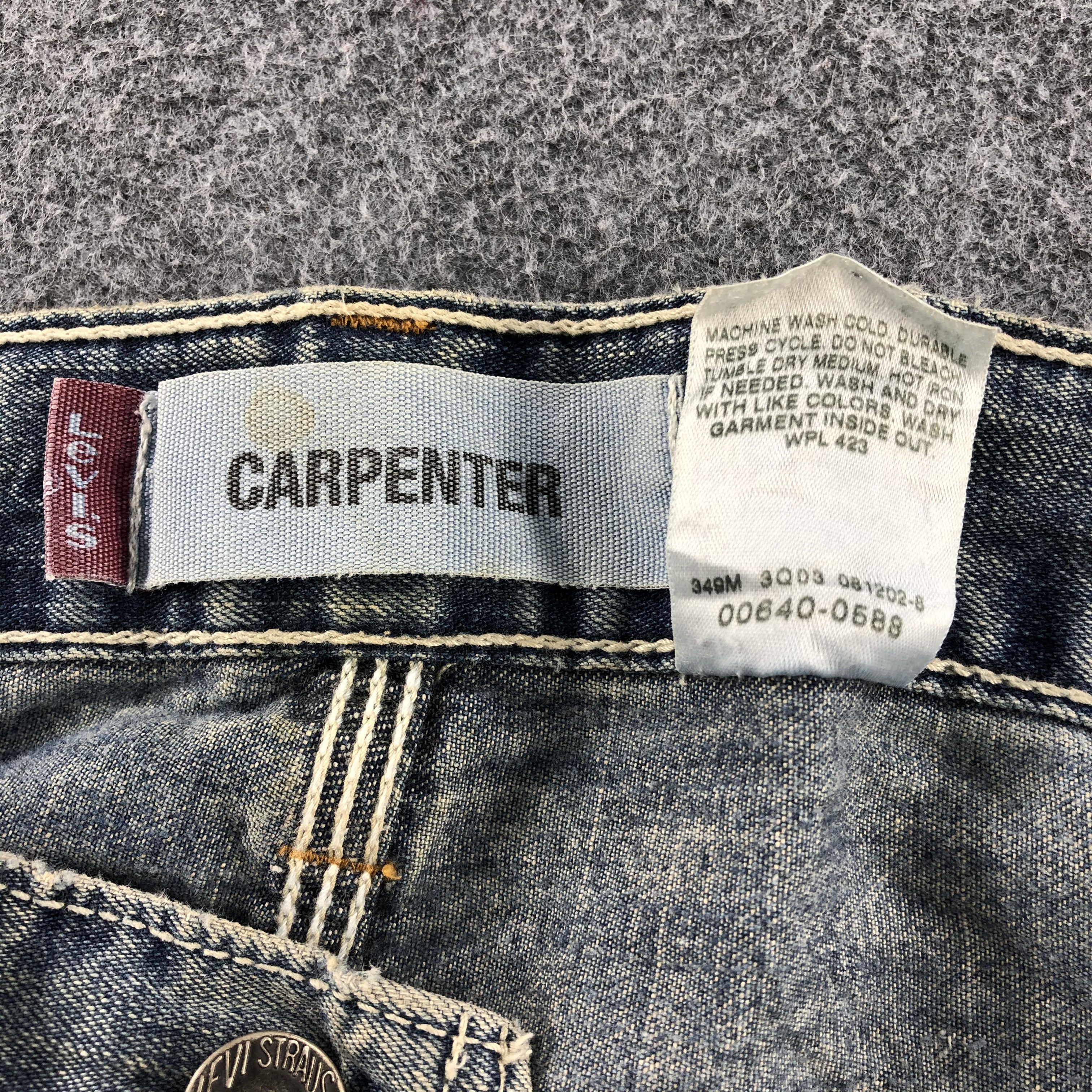 Levi's Vintage 90s Light Wash Levis Carpenter Jeans-J1236 Size US 37 - 11 Thumbnail