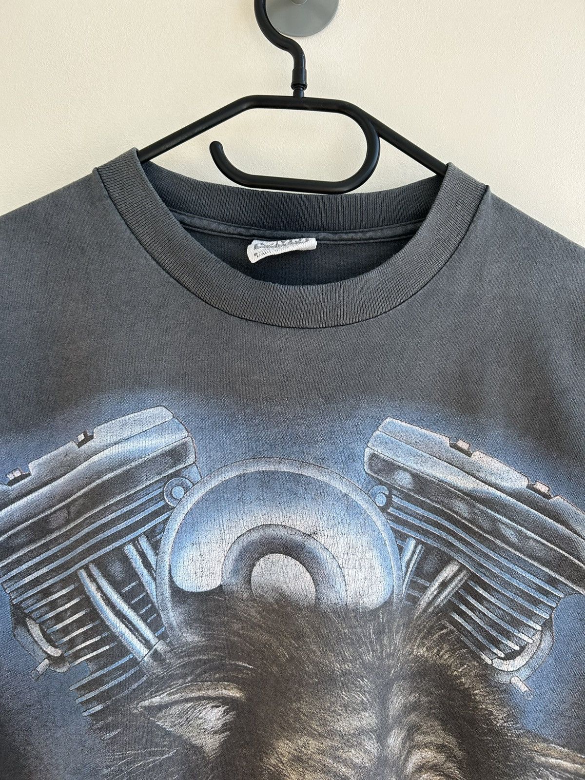 Harley Davidson Vintage Animal Tee Wolf Motor Faded T-Shirt Moto Y2K Size US XL / EU 56 / 4 - 11 Thumbnail