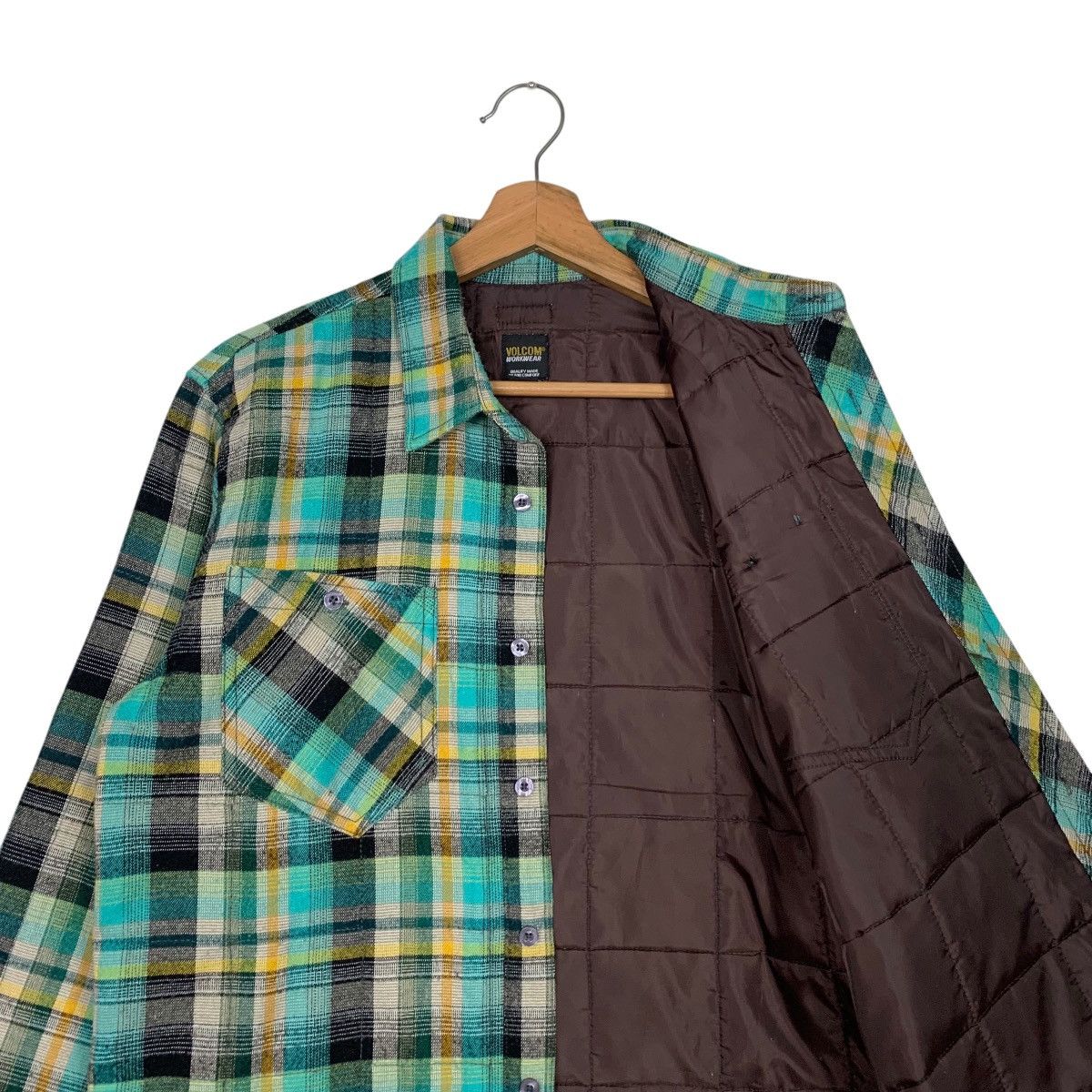 Volcom VOLCOM WORKWEAR Green Tartan Warm Flannel Jacket #2717-C122 Size US S / EU 44-46 / 1 - 10 Thumbnail