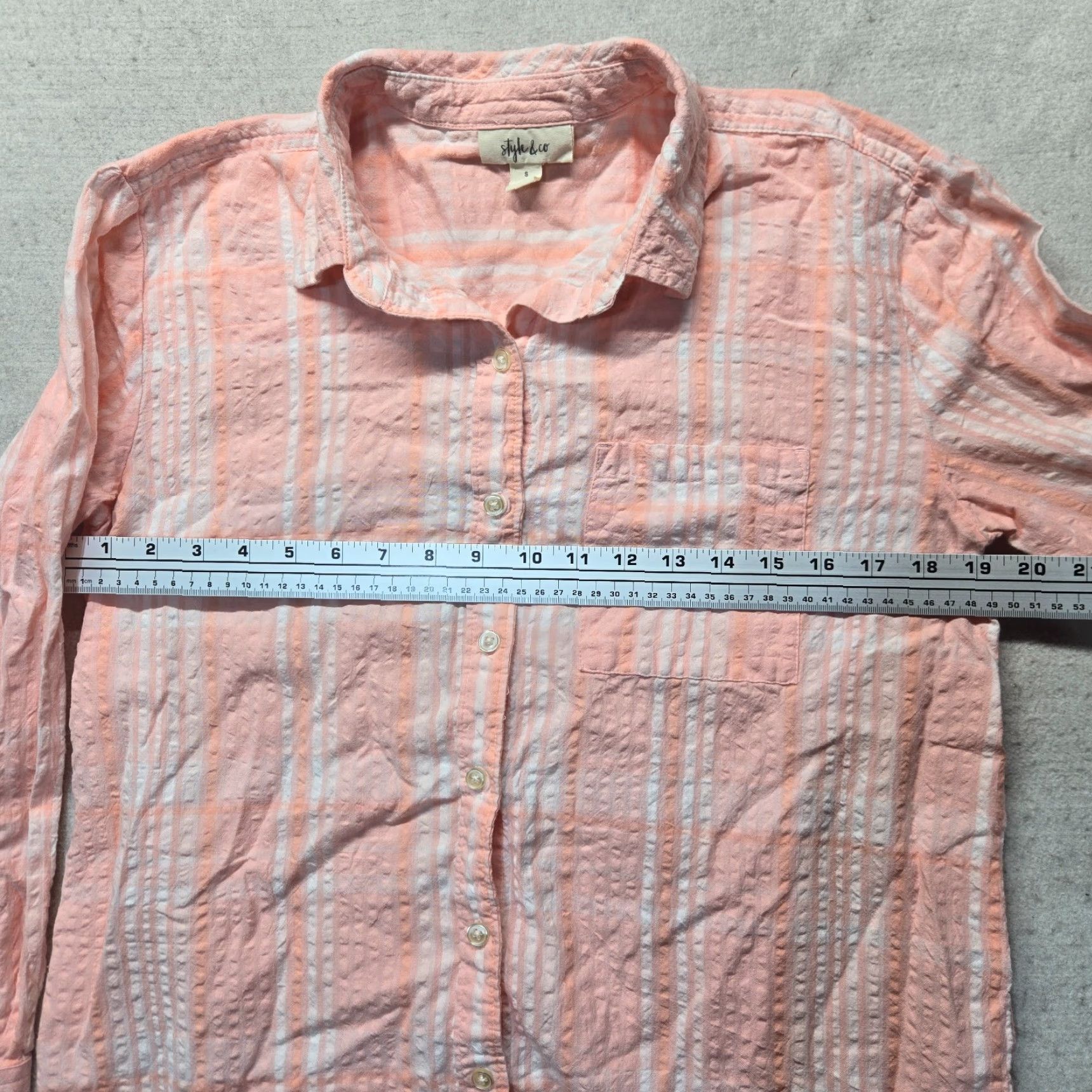 Style & Co Style & Co Shirt Pink Long Sleeve Button-Up Adult Women's S Small Size S / US 4 / IT 40 - 4 Thumbnail