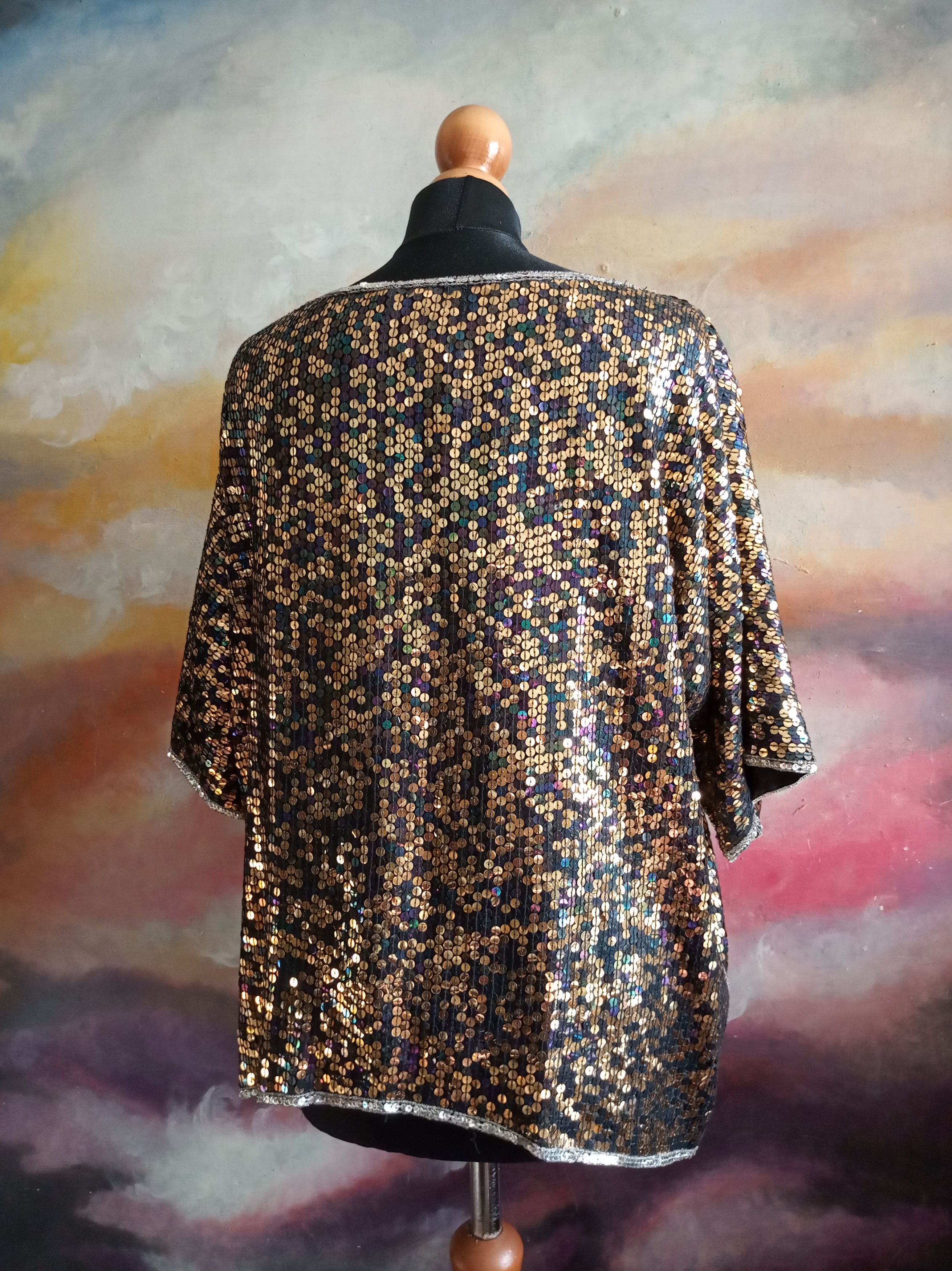 Vintage Large sequin blouse Size XL / US 12-14 / IT 48-50 - 6 Thumbnail