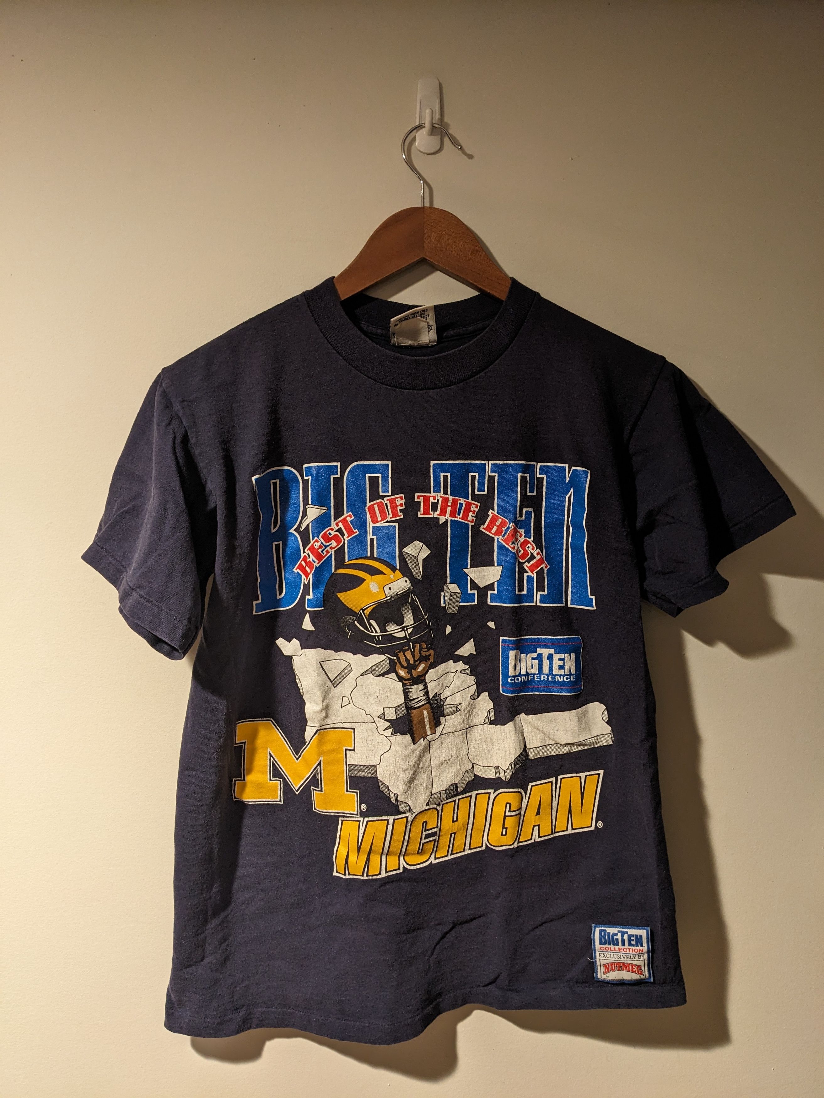 Nutmeg × Vintage Vintage 90s Michigan University Nutmeg Youth Medium T-Shirt Size US M / EU 48-50 / 2 - 1 Thumbnail