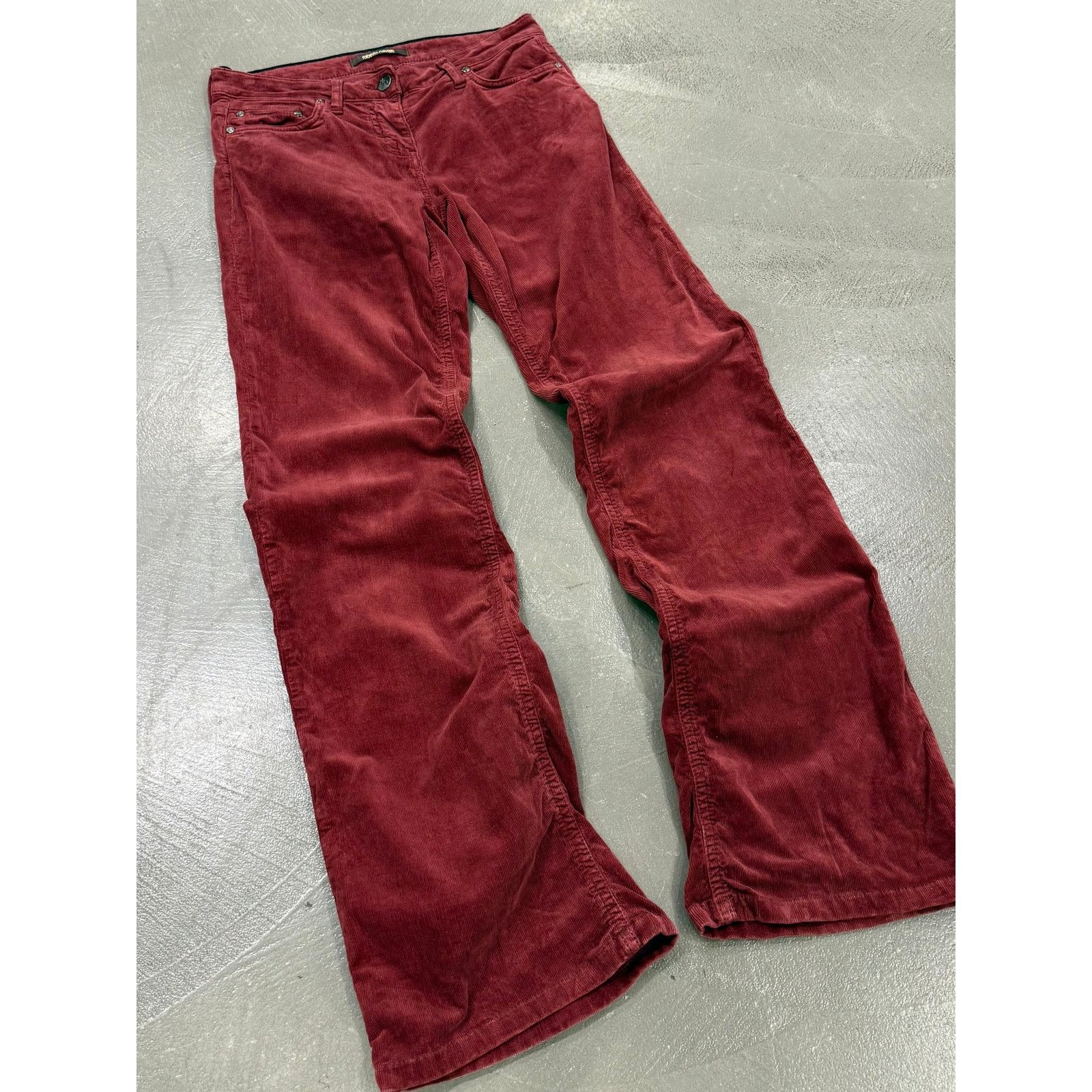Roberto Cavalli 2000s Roberto Cavalli burgundy corduroy pants Size 27" / US 4 / IT 40 - 2 Thumbnail