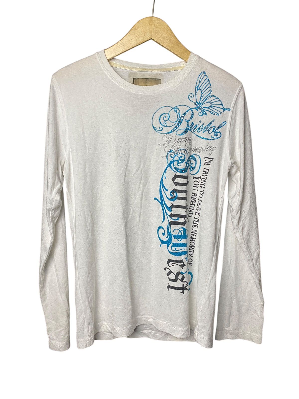 Hysteric Glamour 2000's Night Rider Butterfly Poem Longsleeve Size US M / EU 48-50 / 2 - 1 Thumbnail