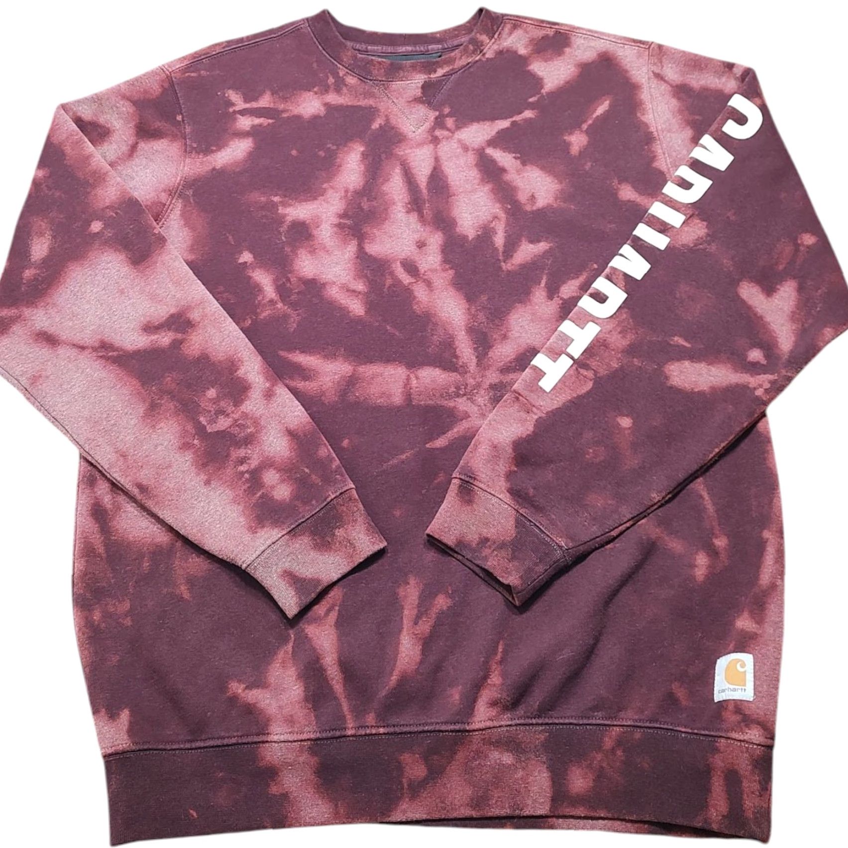 Carhartt Carhartt Sweatshirt Crewneck M Long Sleeve Tie Dye Navy Blue Red Logo 90s Mens Regular Pullover Cotton Blend Comfort Relaxed Fit Size US M / EU 48-50 / 2 - 2 Thumbnail
