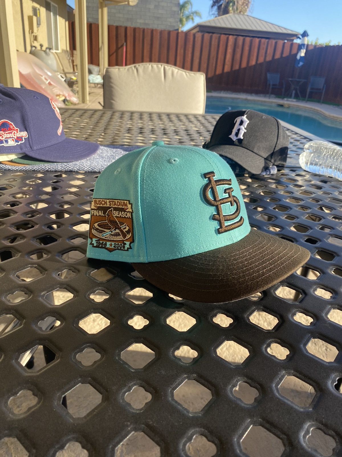 image of New Era Fitted Hat 7 1/4 in Green, Men's