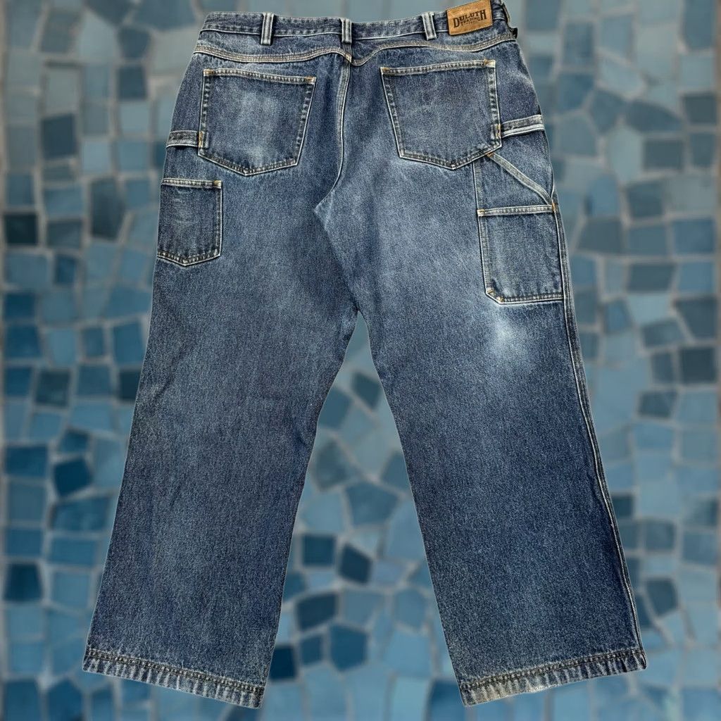 Duluth Trading Company Duluth Jeans Mens 38x29 Carpenter Mid-rise Wide-leg Utility Workwear Medium Wash Size US 38 / EU 54 - 1 Thumbnail