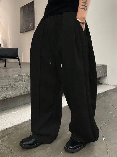 Japanese Brand Black loose fit sweatpants baggy Wide Leg Size US 32 / EU 48 - 2 Thumbnail