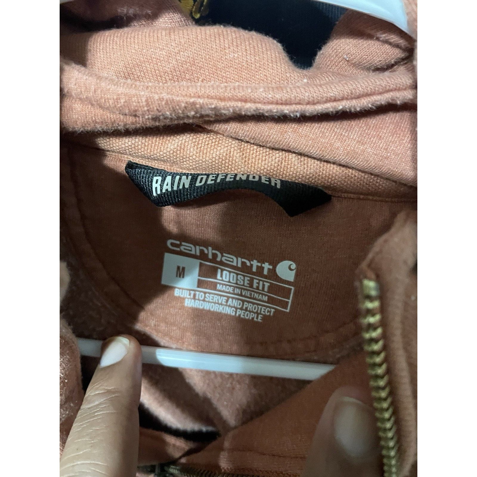 Carhartt Size M-Carhartt Rain Defender Hoodie 1/4 Zip Loose Fit coral Size US M / EU 48-50 / 2 - 3 Thumbnail