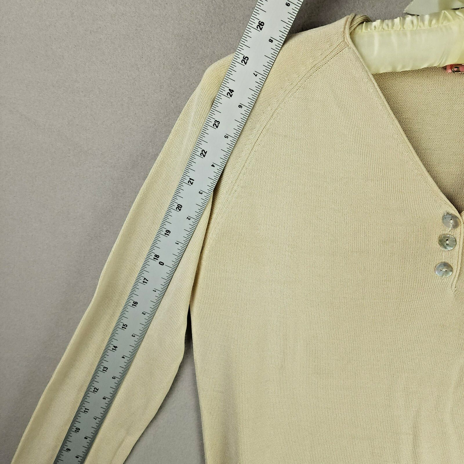 Other Lightweight Pullover Women's Sweater Medium w/ Button Collar Size M / US 6-8 / IT 42-44 - 4 Thumbnail