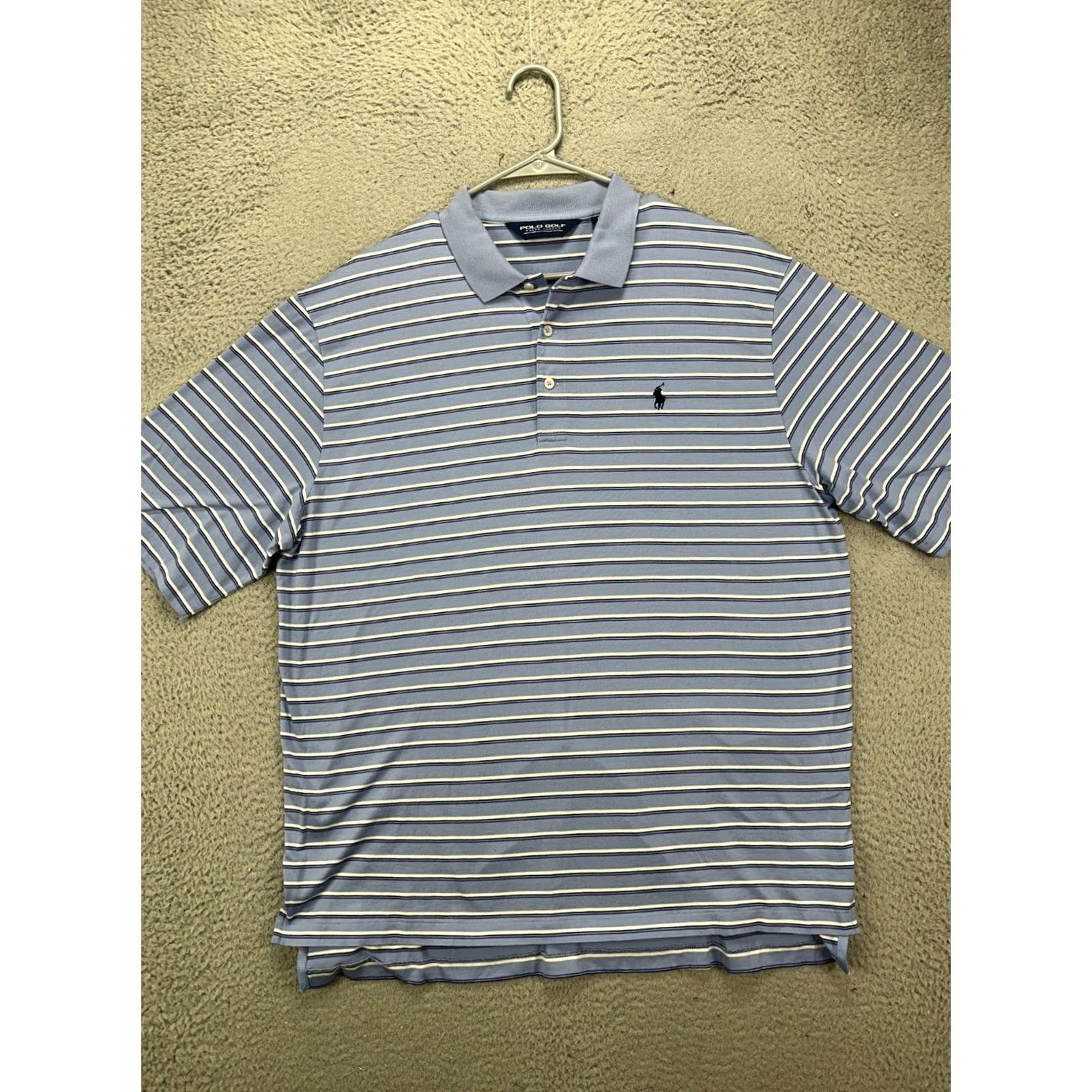 Ralph Lauren Ralph Lauren Polo Golf Shirt Mens Large Blue Pima Cotton Polo Short Sleeve Denim? Wait. Size US L / EU 52-54 / 3 - 2 Thumbnail