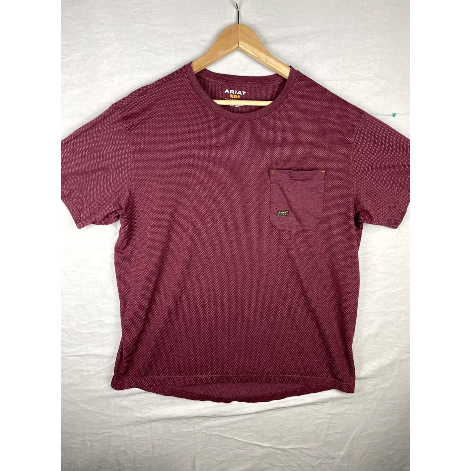 Ariat Ariat Rebar Shirt Mens 2XL XXL Purple Workman 360 AirFlow Short Sleeve Pocket Shirt Mens Purple 2XL Ariat Rebar Pocket Modern Outdoor Western Mens Size US XXL / EU 58 / 5 - 2 Thumbnail