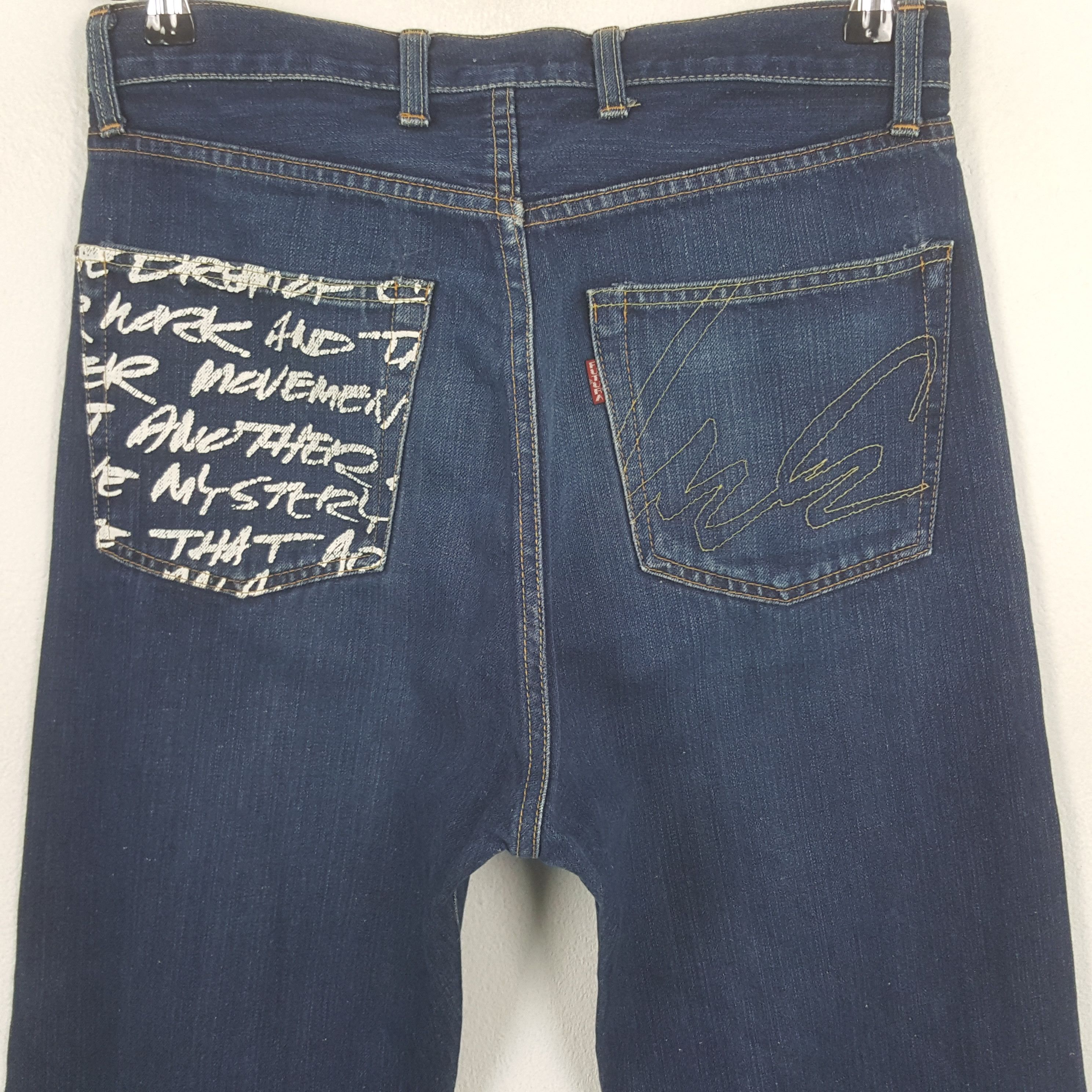 Futura Vintage Futura Japanese Brand Pocket Art Denim Jeans RR14 Size US 30 / EU 46 - 2 Thumbnail