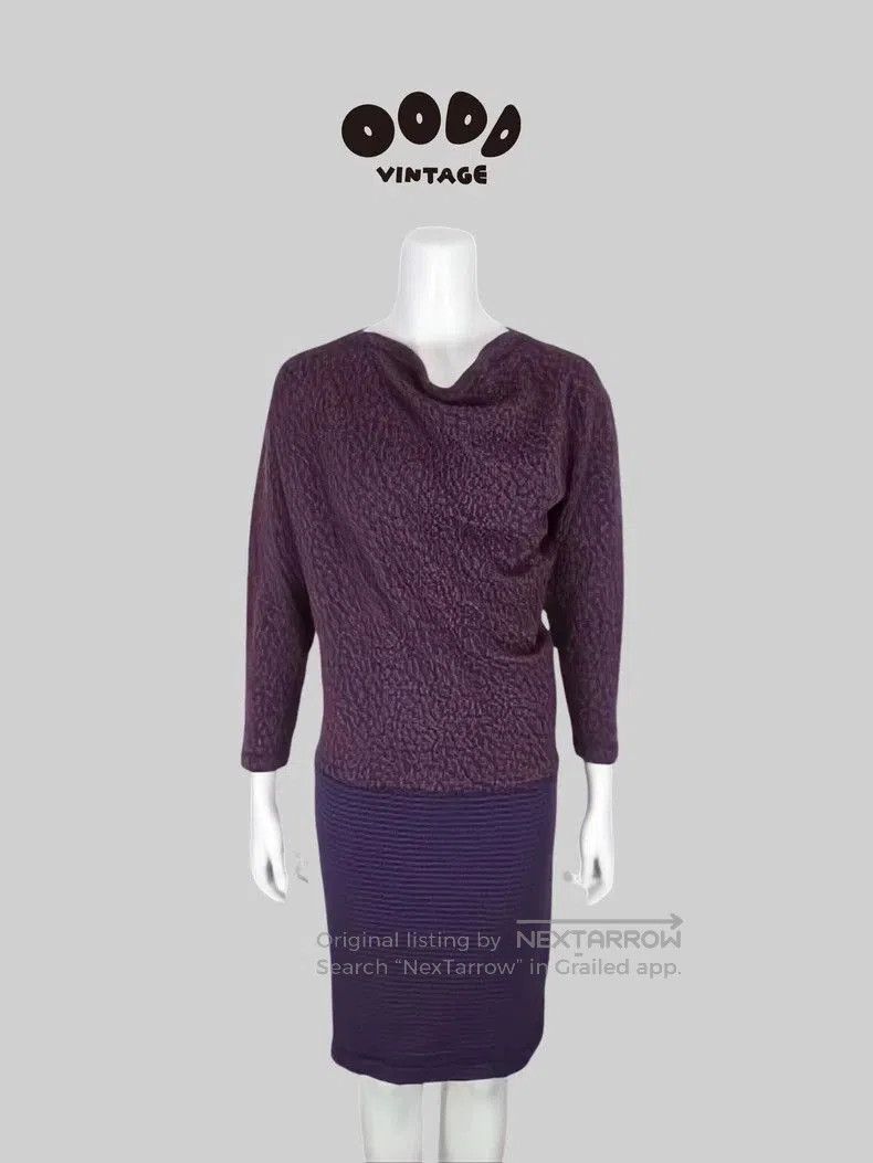 Issey Miyake Issey Miyake 80S Abstract Knit Dress. Size US 36 / EU 52 - 1 Thumbnail
