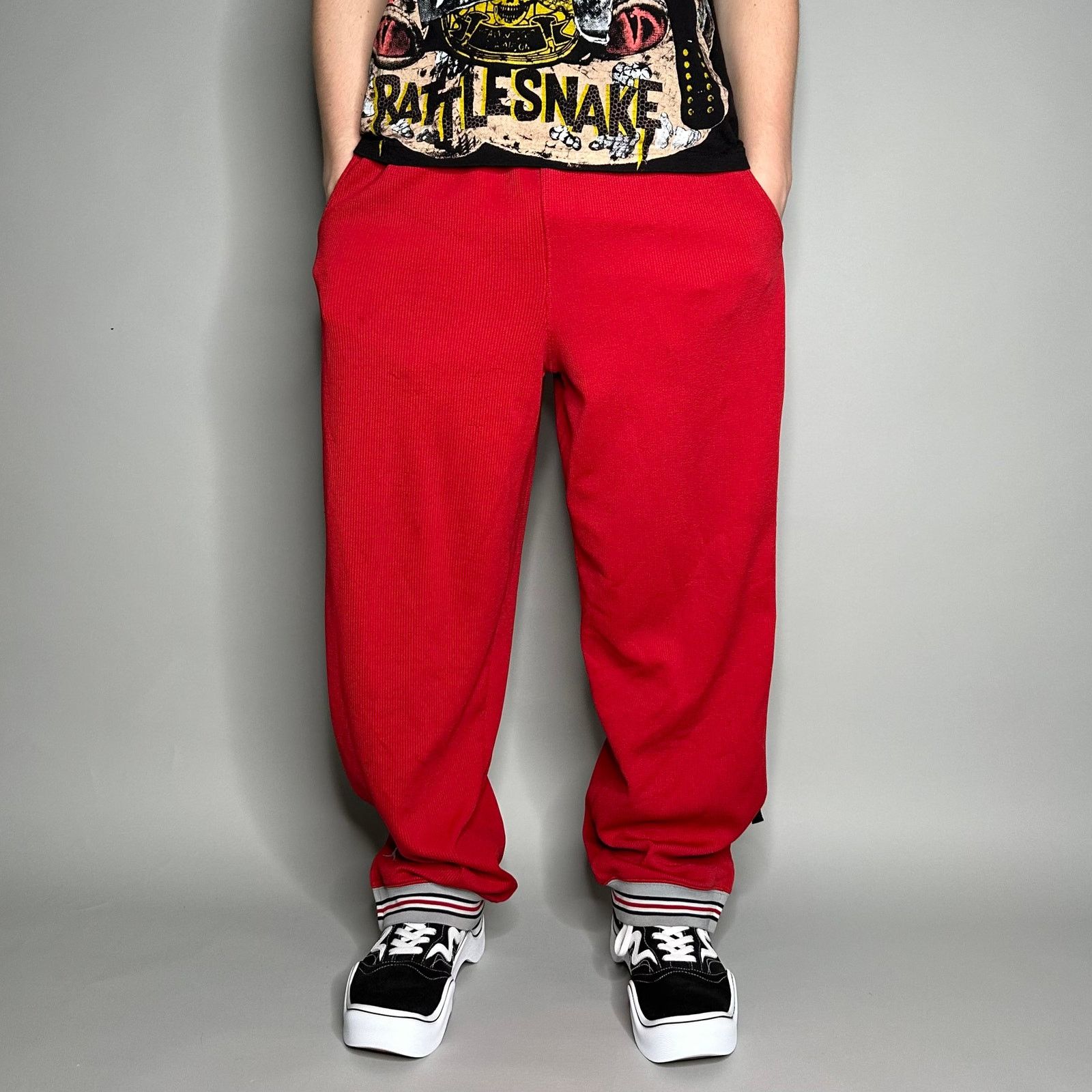 Jordan Brand Vintage Y2K Jordan Sweatpants Mens L Baggy Red Joggers Grey Size US 34 / EU 50 - 2 Thumbnail