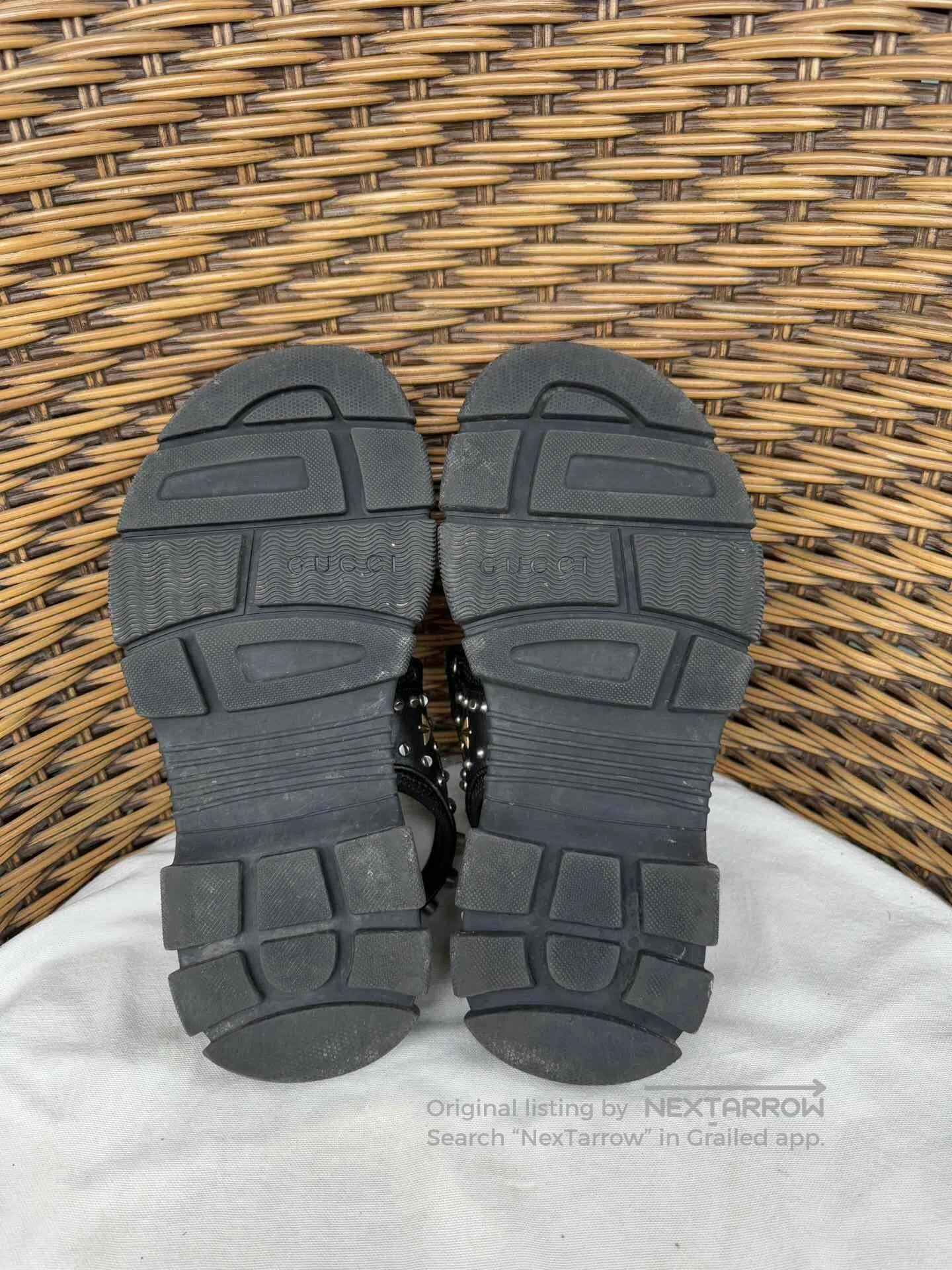 Gucci Gucci Black Studded Men's Sandals. Size US 8.5 / EU 41-42 - 4 Thumbnail