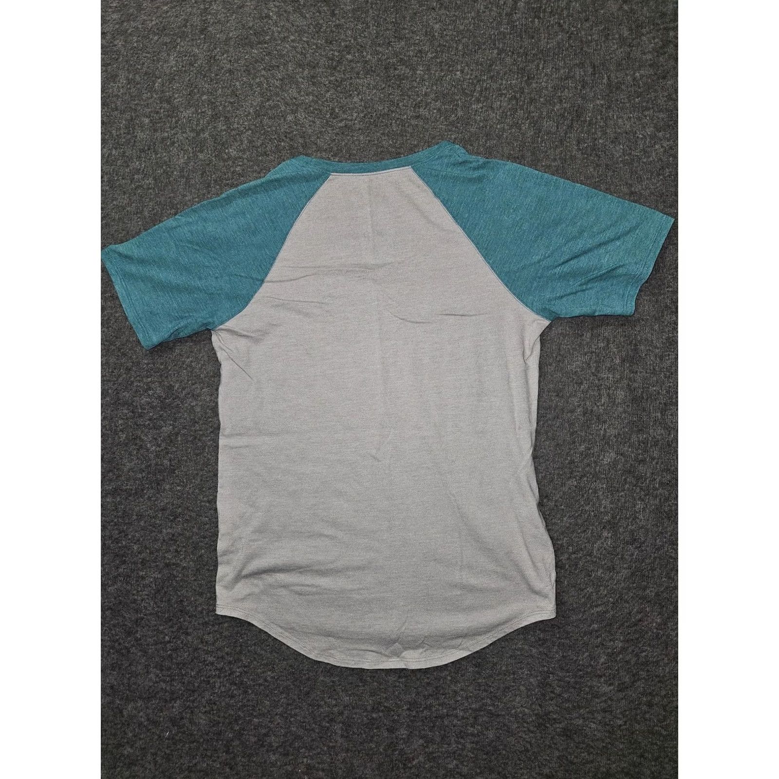 The North Face The North Face Shirt Womens Small Gray Teal Raglan Short Sleeve Logo Tee Top Size S / US 4 / IT 40 - 5 Thumbnail